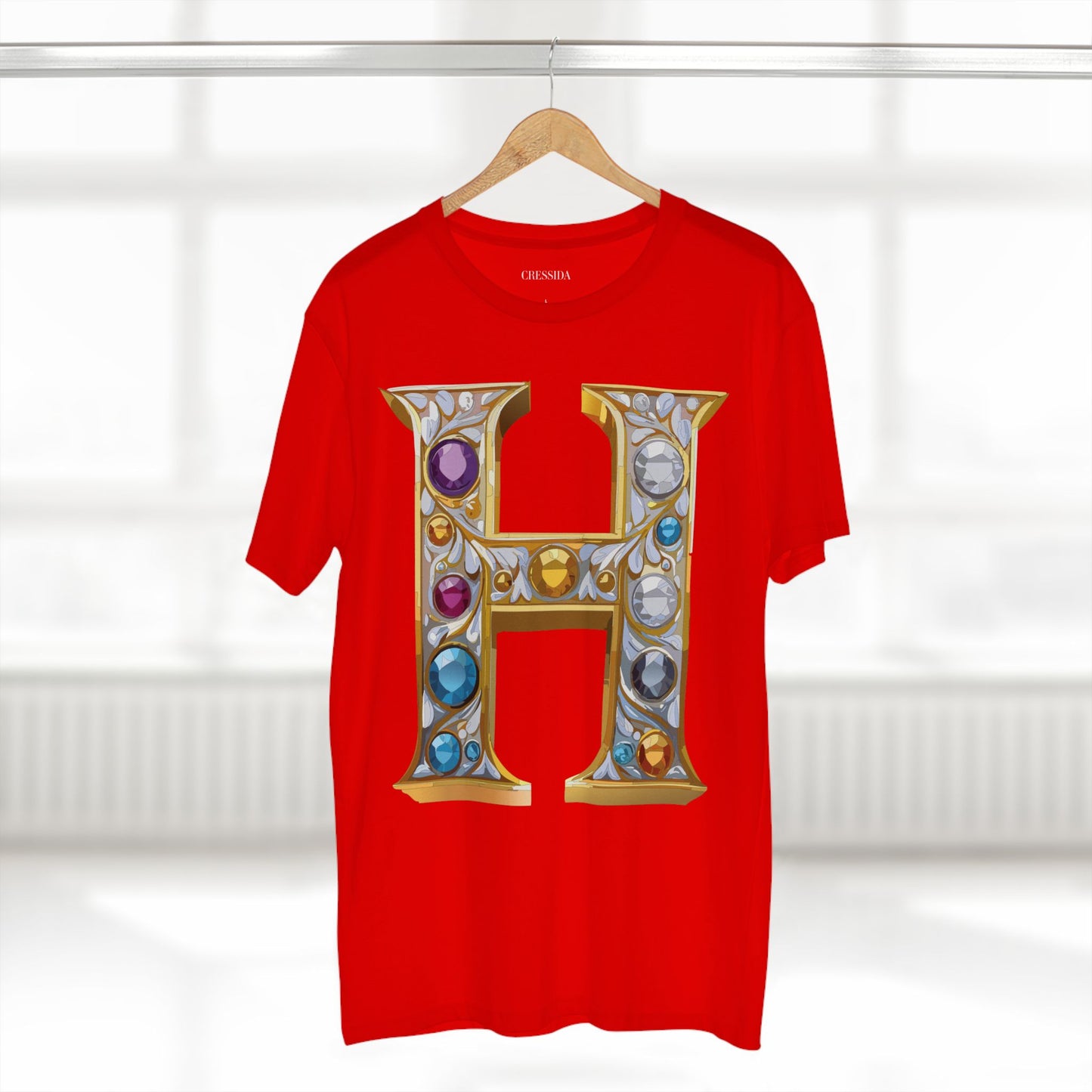 Letter Shirt, Shirt with Letters, Tee Shirt with Gold Letters
