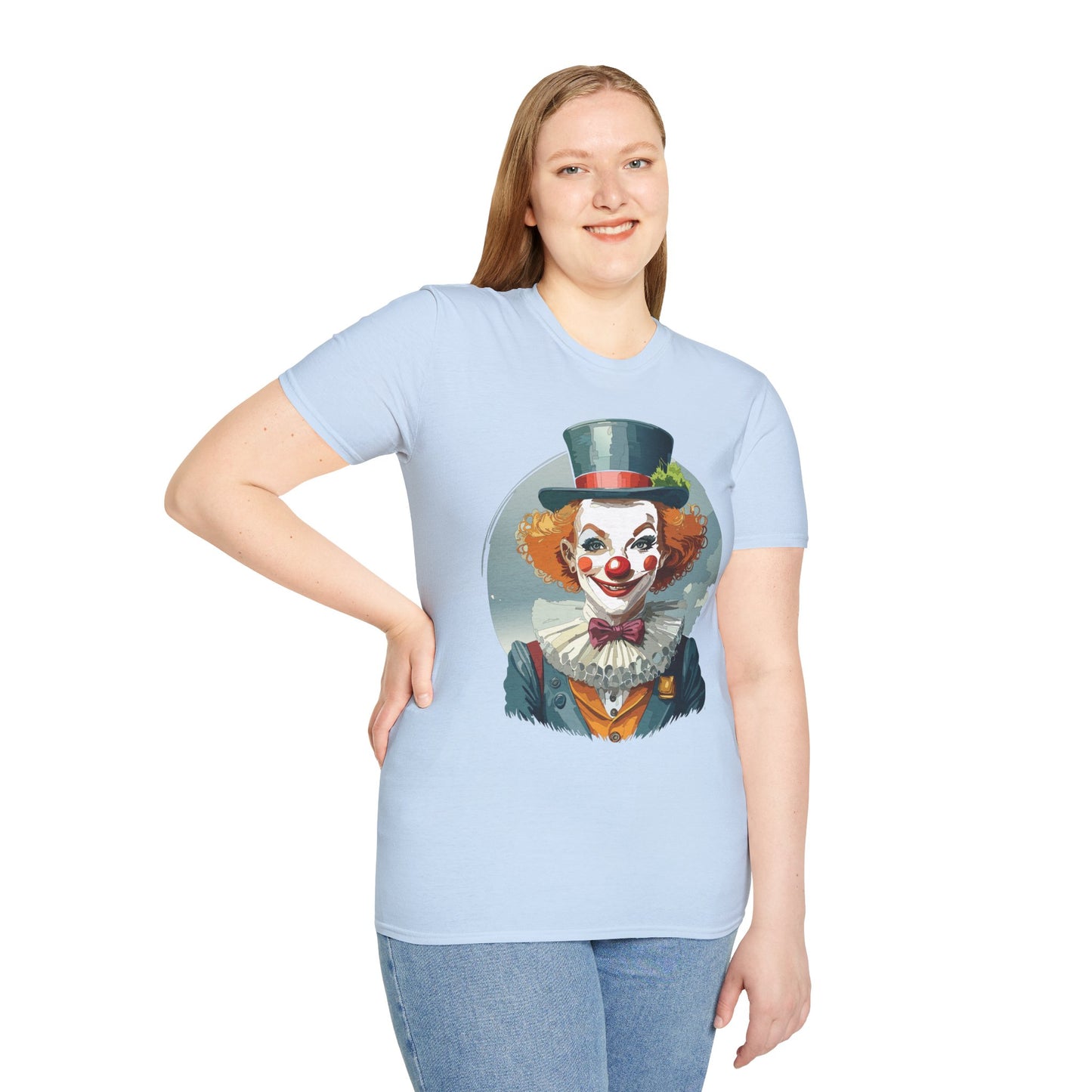 Clown Shirt, T Shirt with Clown, Funny Man Shirt, Tee Shirt with Funny Man, Circus Shirt, Shirt with Circus, Scary Man Shirt, Shirt with Scary Man