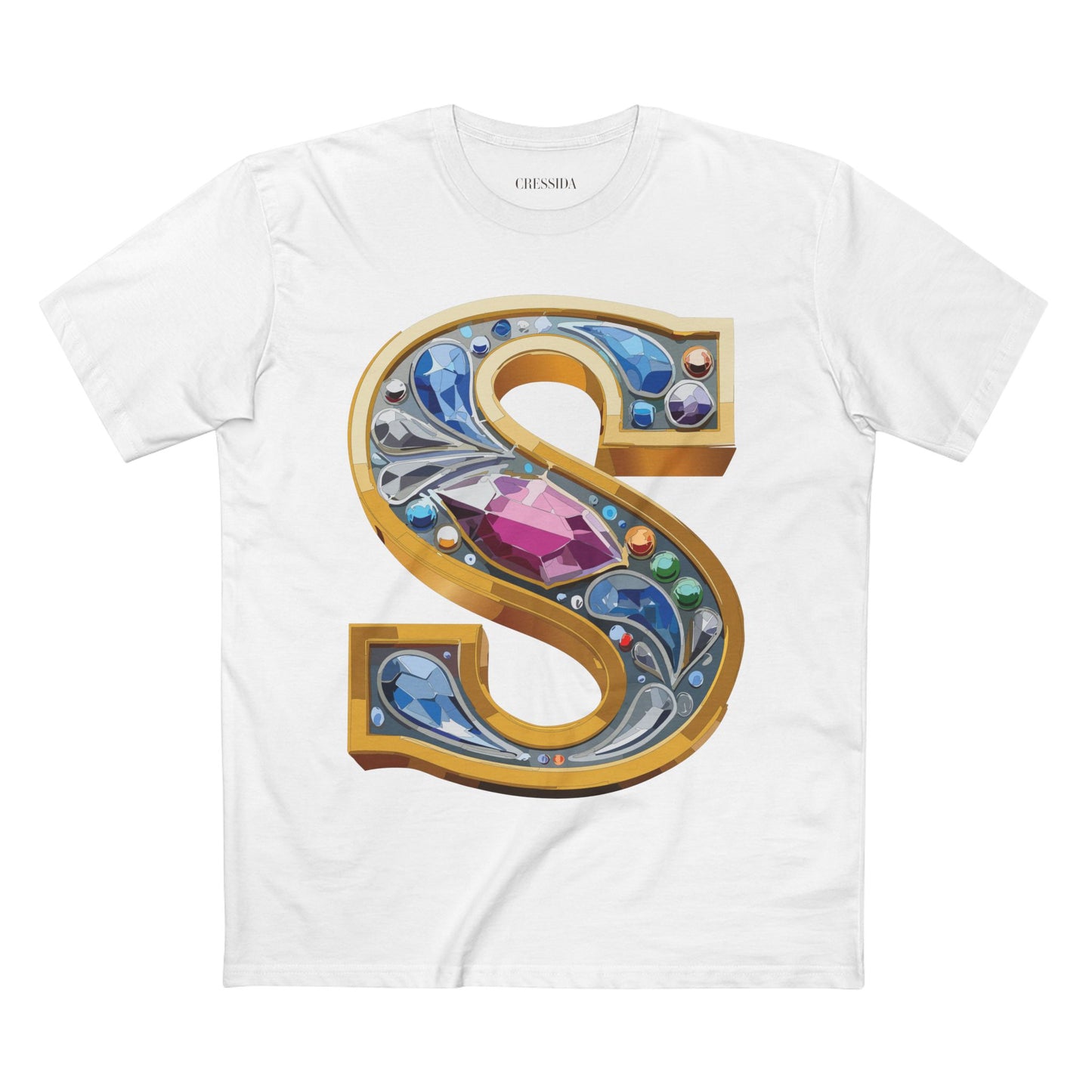 Letter Shirt, Shirt with Letters, Tee Shirt with Gold Letters