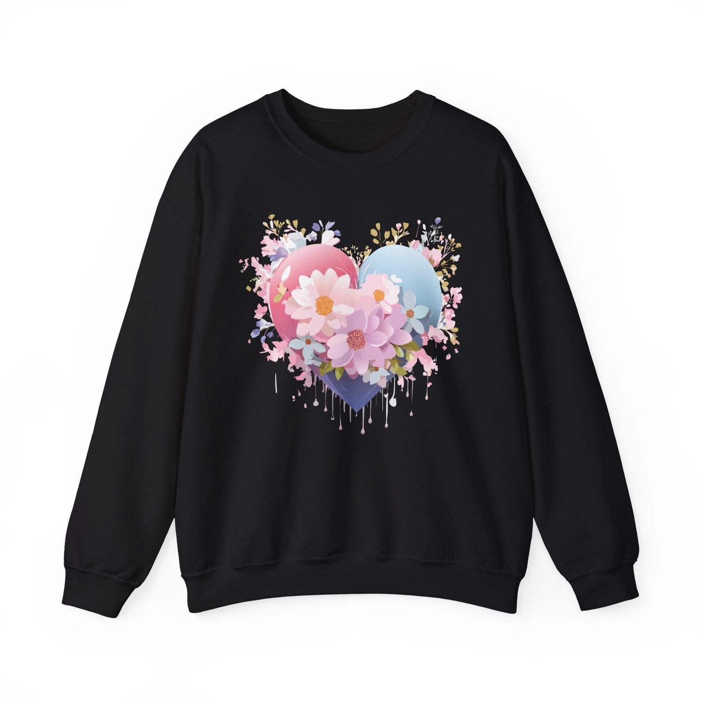 Floral Heart Sweatshirt, Floral Love Sweatshirt, Valentine's Day Sweatshirt, Heart Floral Sweatshirt
