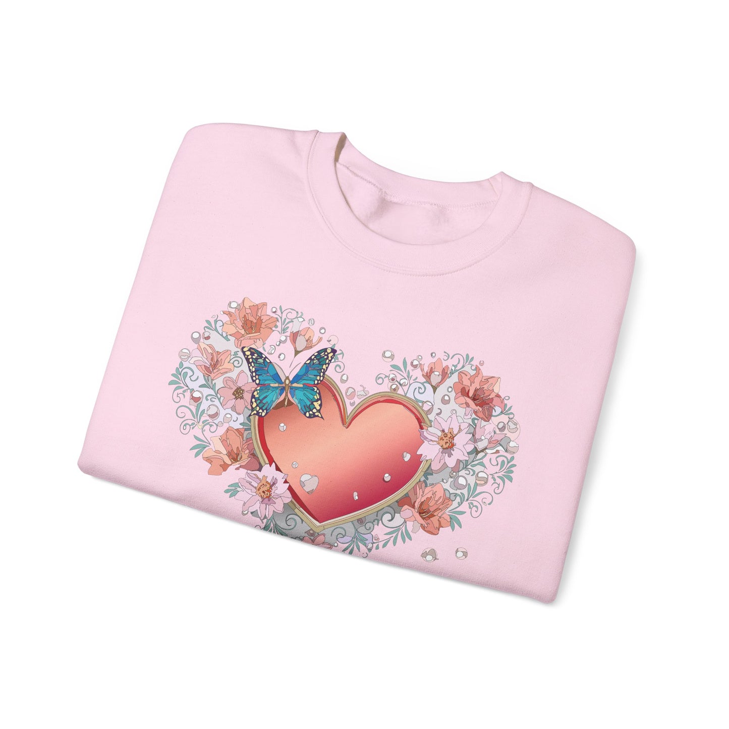Floral Heart Sweatshirt, Floral Love Sweatshirt, Valentine's Day Sweatshirt, Heart Floral Sweatshirt