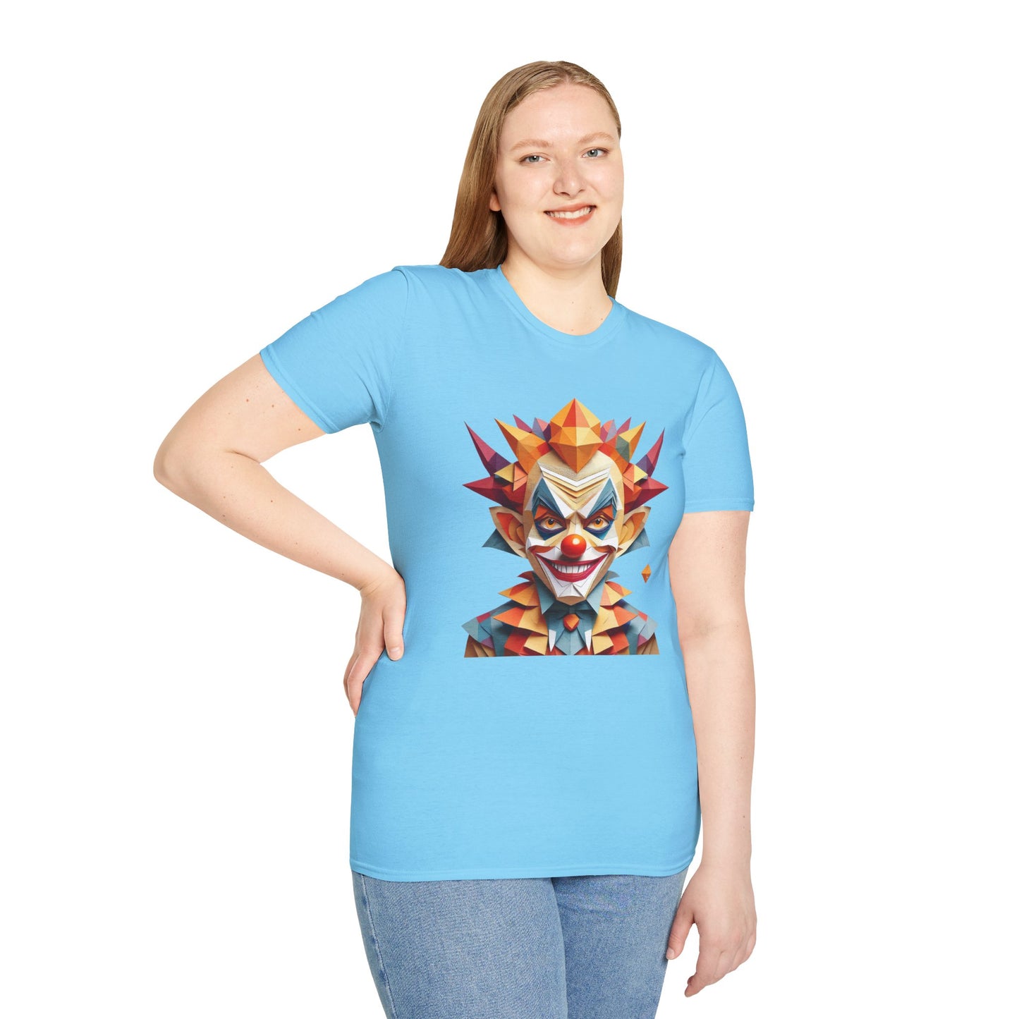 Clown Shirt, T Shirt with Clown, Funny Man Shirt, Tee Shirt with Funny Man, Circus Shirt, Shirt with Circus, Scary Man Shirt, Shirt with Scary Man