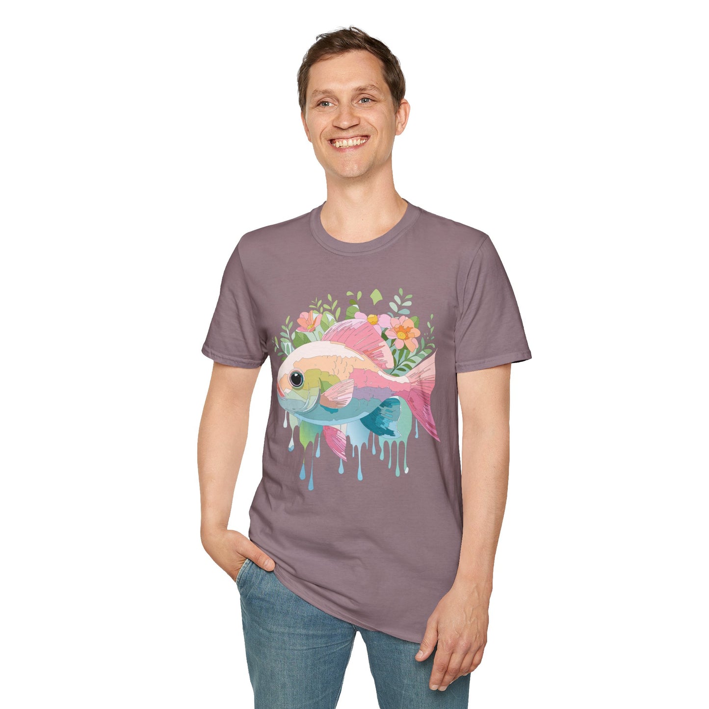 Fish Art Design Shirt, T Shirt with Fish, Graphic Shirt, Tee Shirt with Graphic Design, Shirt with Fish Graphic Art