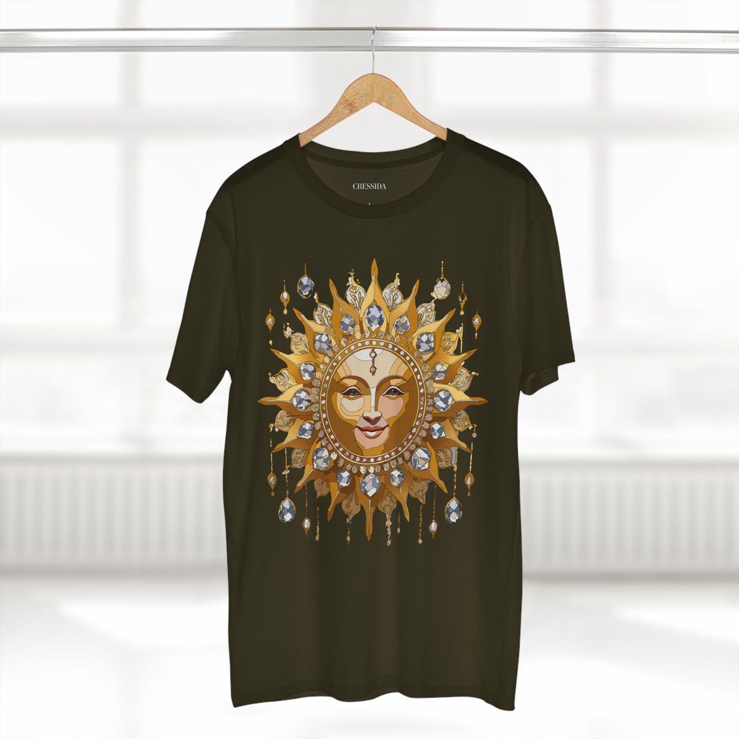 Sun Shirt, Shirt with Sun, Tee Shirt with Gold Sun