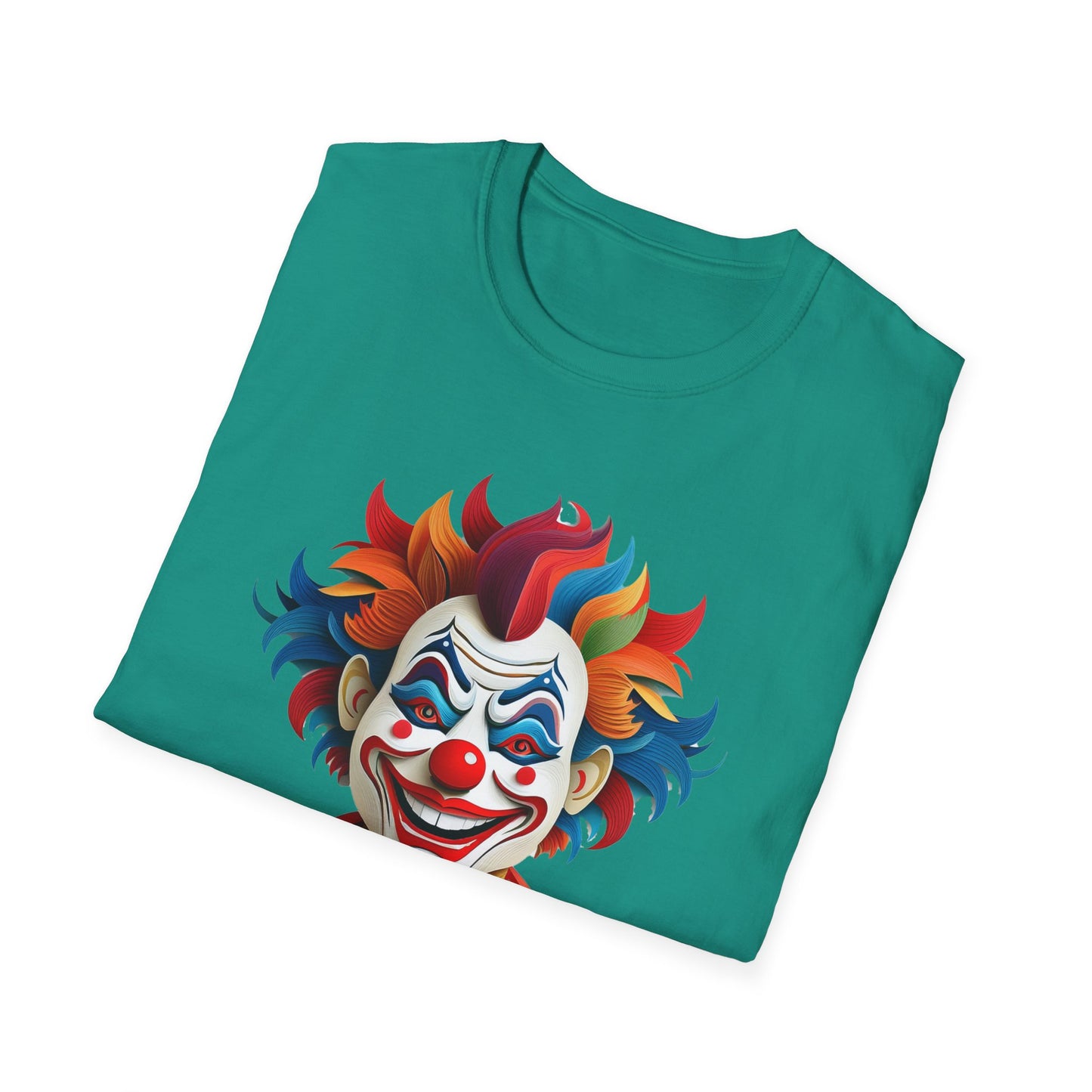 Clown Shirt, T Shirt with Clown, Funny Man Shirt, Tee Shirt with Funny Man, Circus Shirt, Shirt with Circus, Scary Man Shirt, Shirt with Scary Man