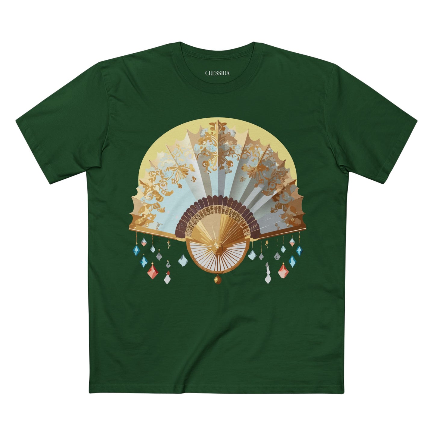 Fan shirt, Shirt with Fan, Tee Shirt with Antique Fan