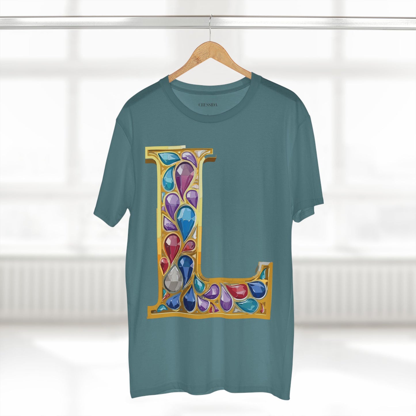 Letter Shirt, Shirt with Letters, Tee Shirt with Gold Letters