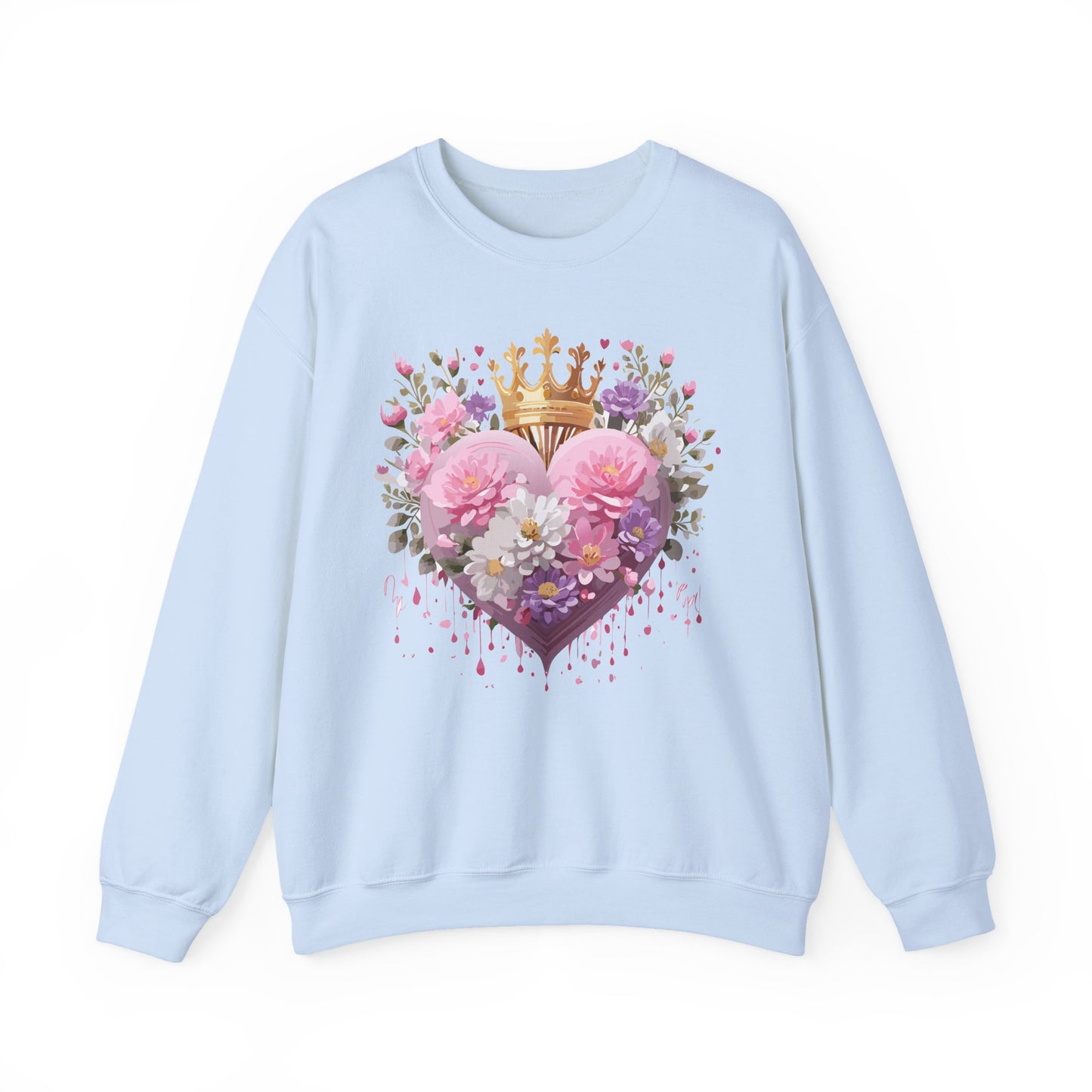 Floral Heart Sweatshirt, Floral Love Sweatshirt, Valentine's Day Sweatshirt, Heart Floral Sweatshirt