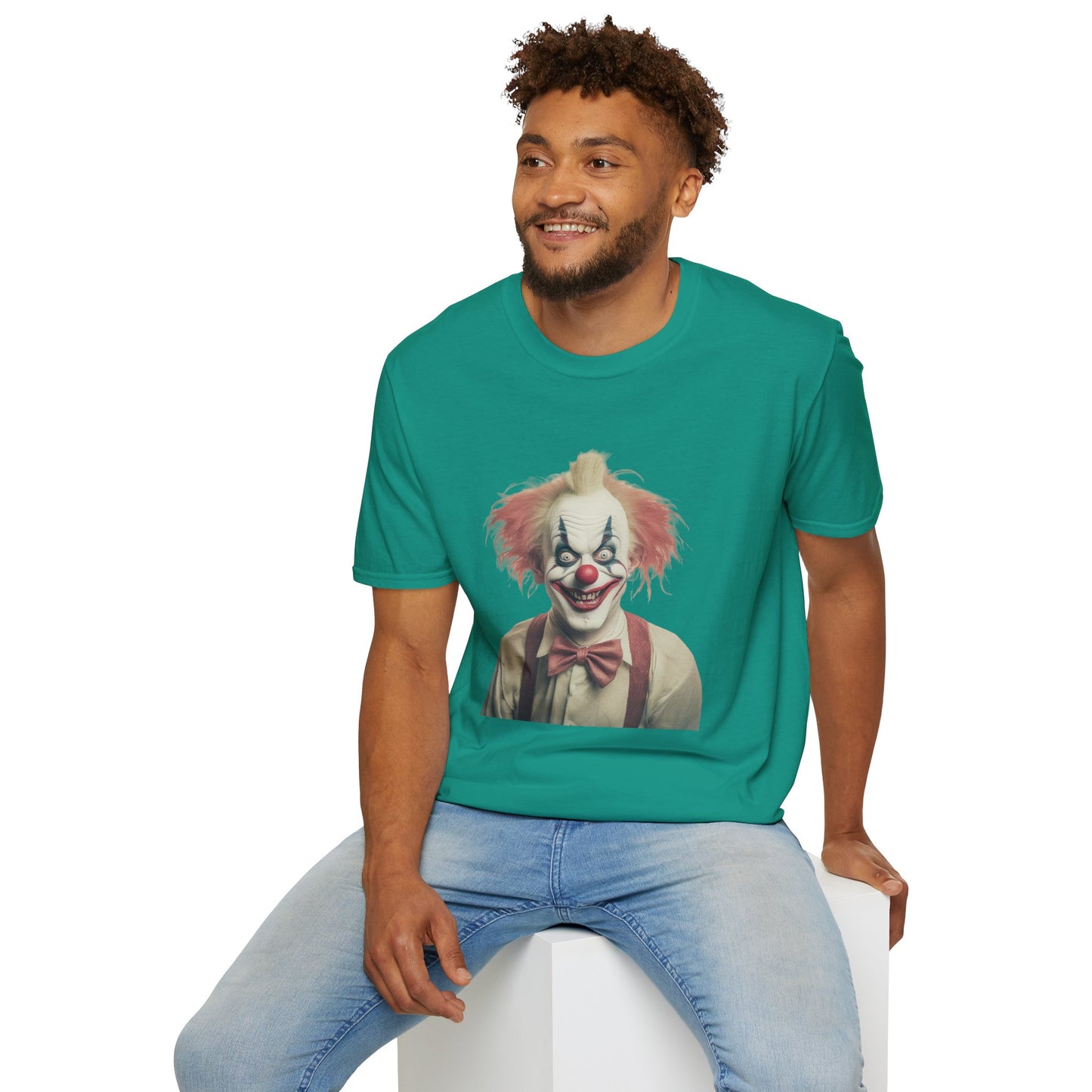 Clown Shirt, T Shirt with Clown, Funny Man Shirt, Tee Shirt with Funny Man, Circus Shirt, Shirt with Circus, Scary Man Shirt, Shirt with Scary Man