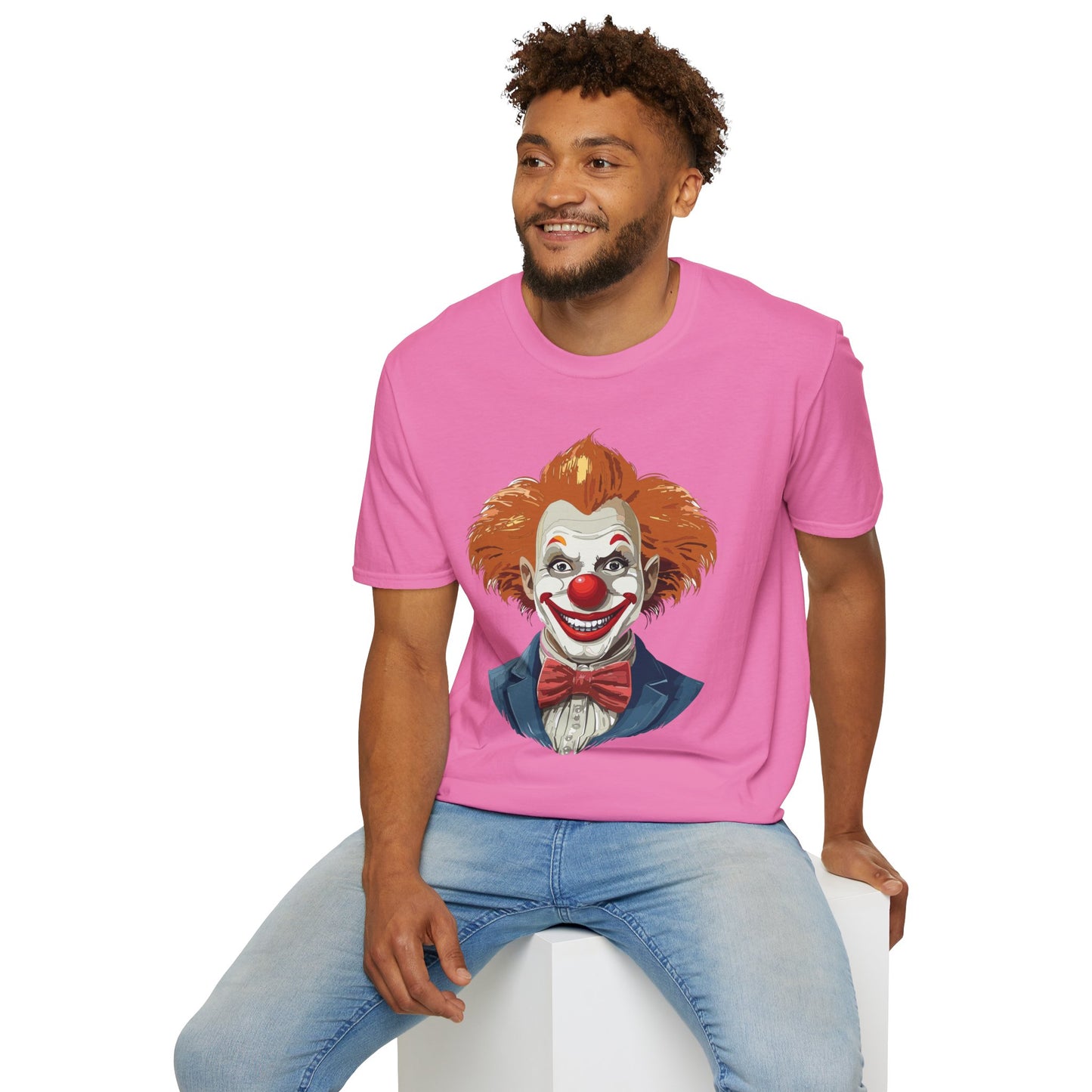 Clown Shirt, T Shirt with Clown, Funny Man Shirt, Tee Shirt with Funny Man, Circus Shirt, Shirt with Circus, Scary Man Shirt, Shirt with Scary Man
