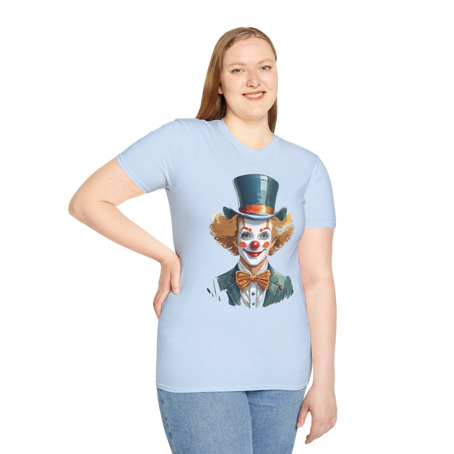 Clown Shirt, T Shirt with Clown, Funny Man Shirt, Tee Shirt with Funny Man, Circus Shirt, Shirt with Circus, Scary Man Shirt, Shirt with Scary Man