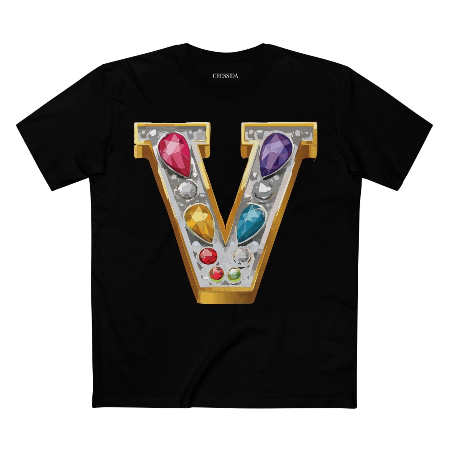 Letter Shirt, Shirt with Letters, Tee Shirt with Gold Letters