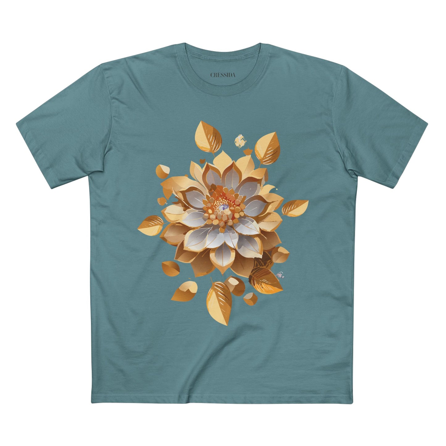 Floral Shirt, Shirt with Flower, Tee Shirt with Antique Flower