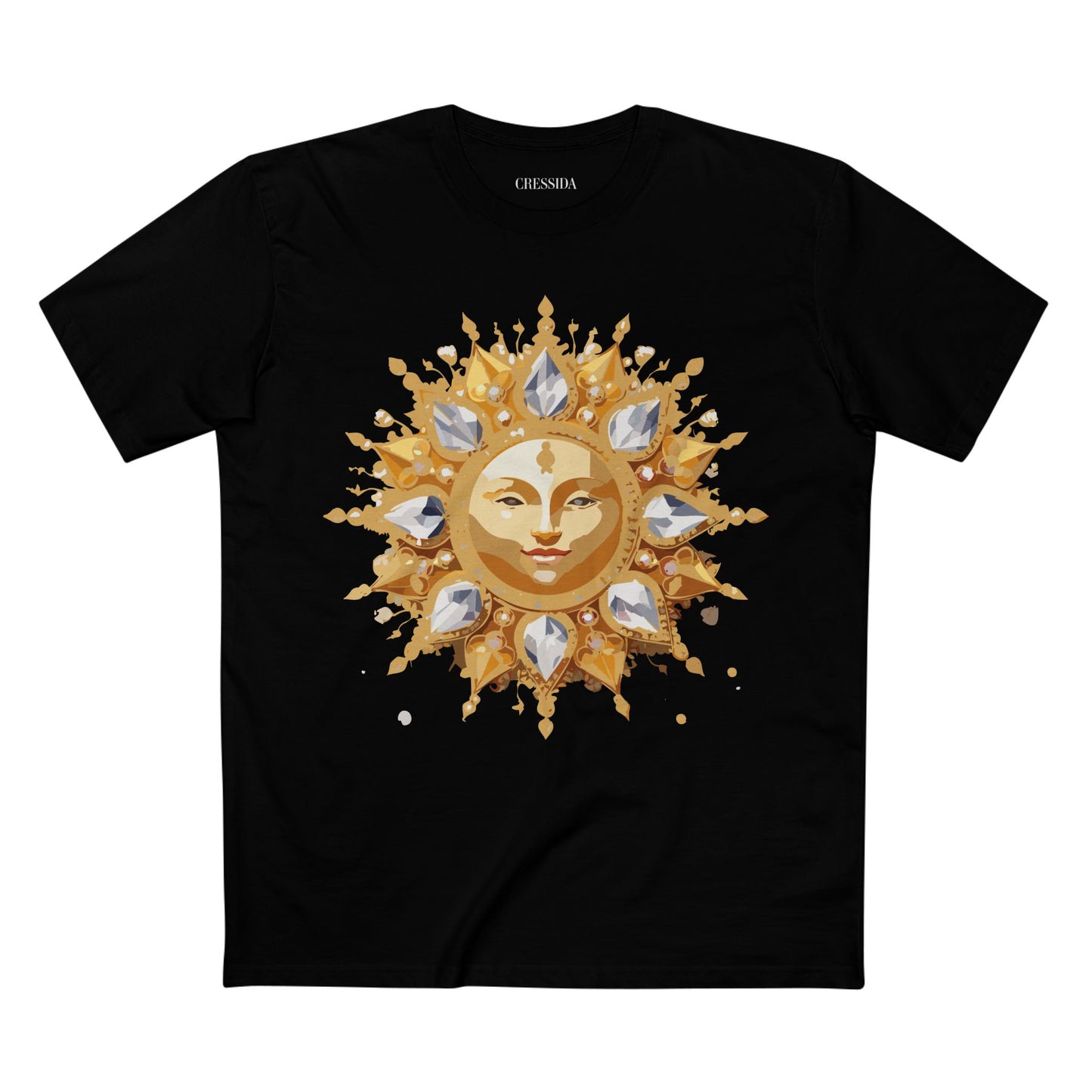 Sun Shirt, Shirt with Sun, Tee Shirt with Gold Sun