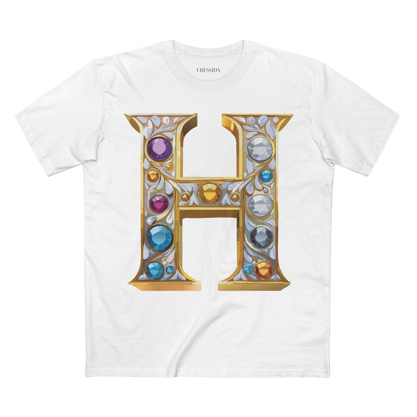 Letter Shirt, Shirt with Letters, Tee Shirt with Gold Letters