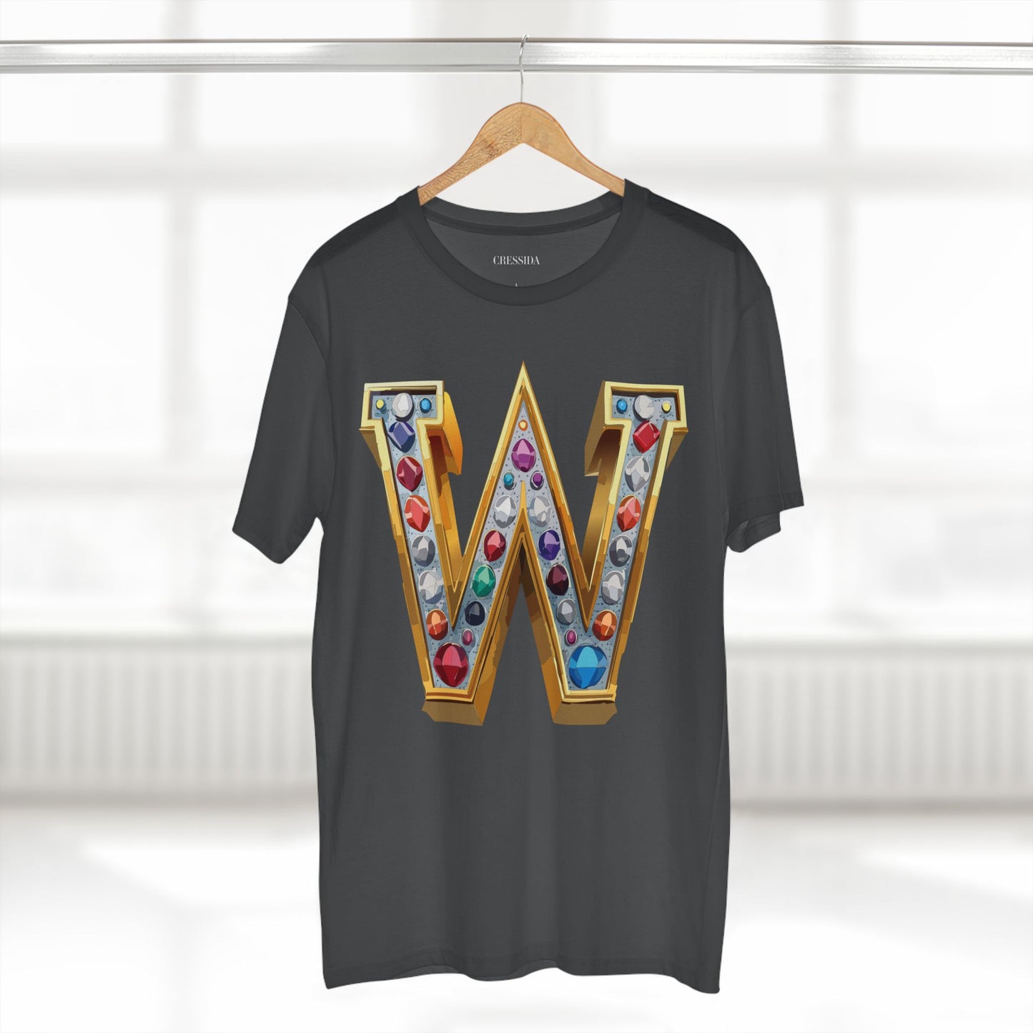 Letter Shirt, Shirt with Letters, Tee Shirt with Gold Letters