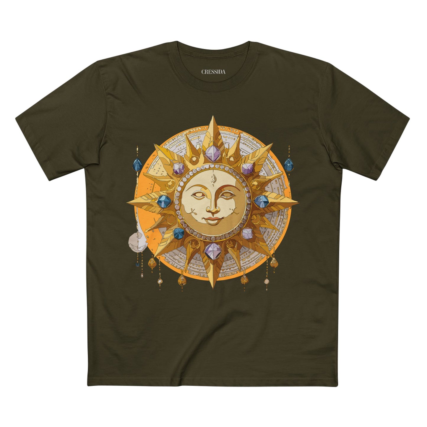 Sun Shirt, Shirt with Sun, Tee Shirt with Gold Sun