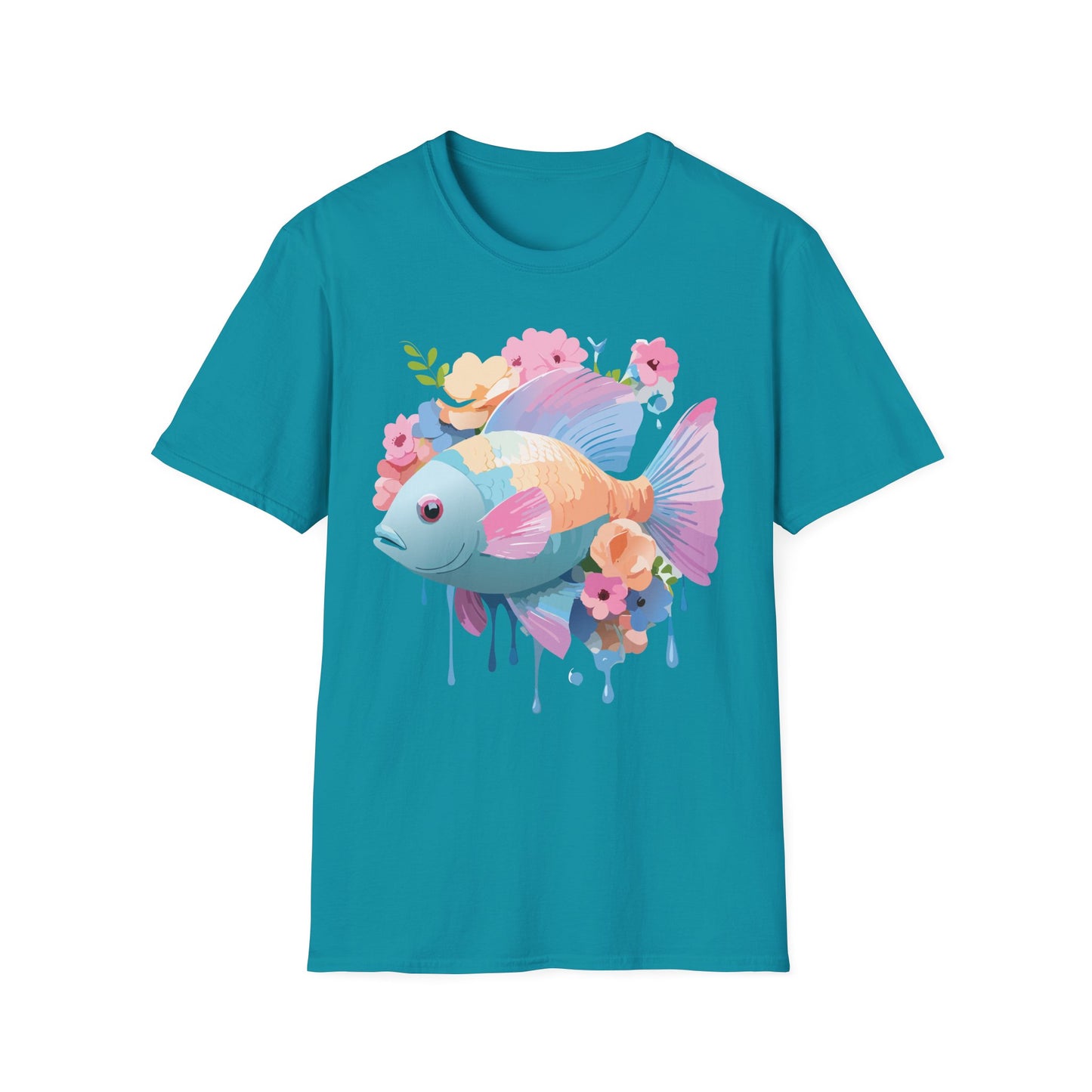 Fish Art Design Shirt, T Shirt with Fish, Graphic Shirt, Tee Shirt with Graphic Design, Shirt with Fish Graphic Art