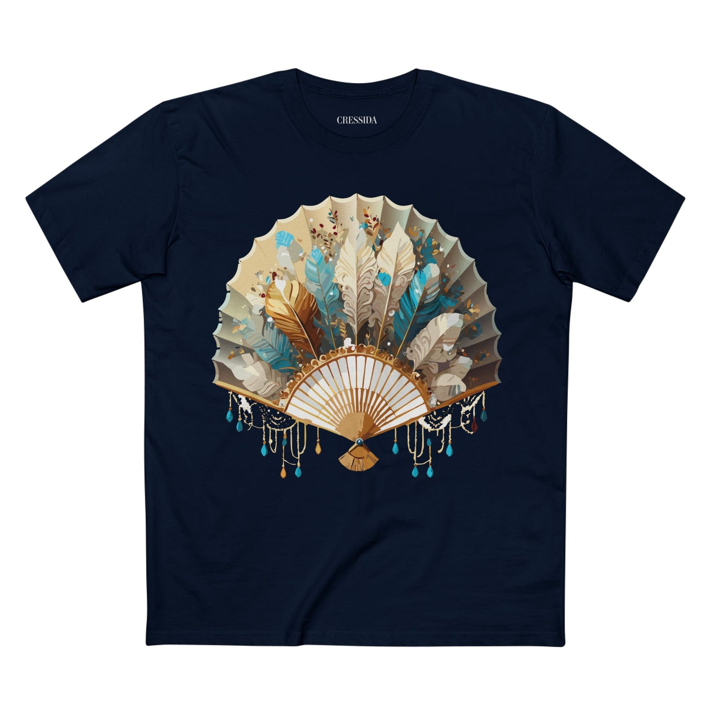 Fan shirt, Shirt with Fan, Tee Shirt with Antique Fan