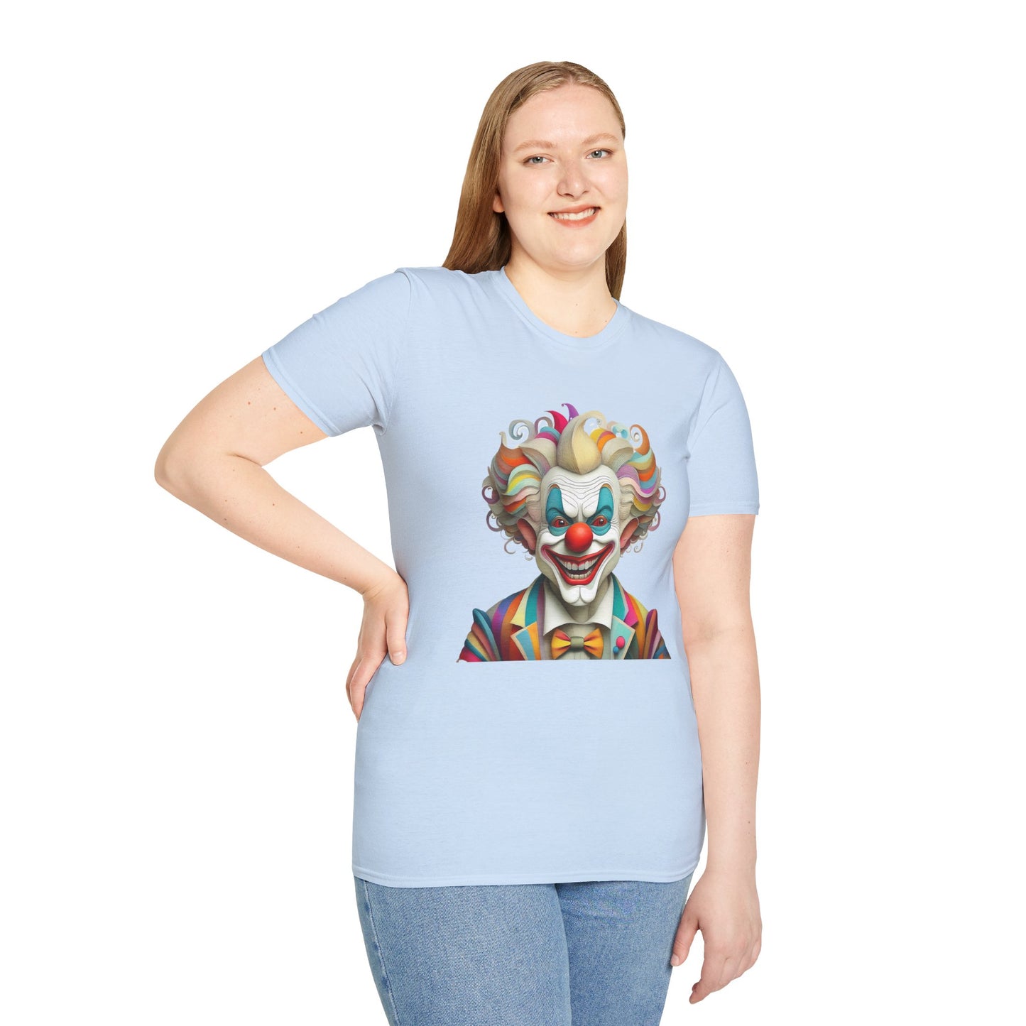 Clown Shirt, T Shirt with Clown, Funny Man Shirt, Tee Shirt with Funny Man, Circus Shirt, Shirt with Circus, Scary Man Shirt, Shirt with Scary Man