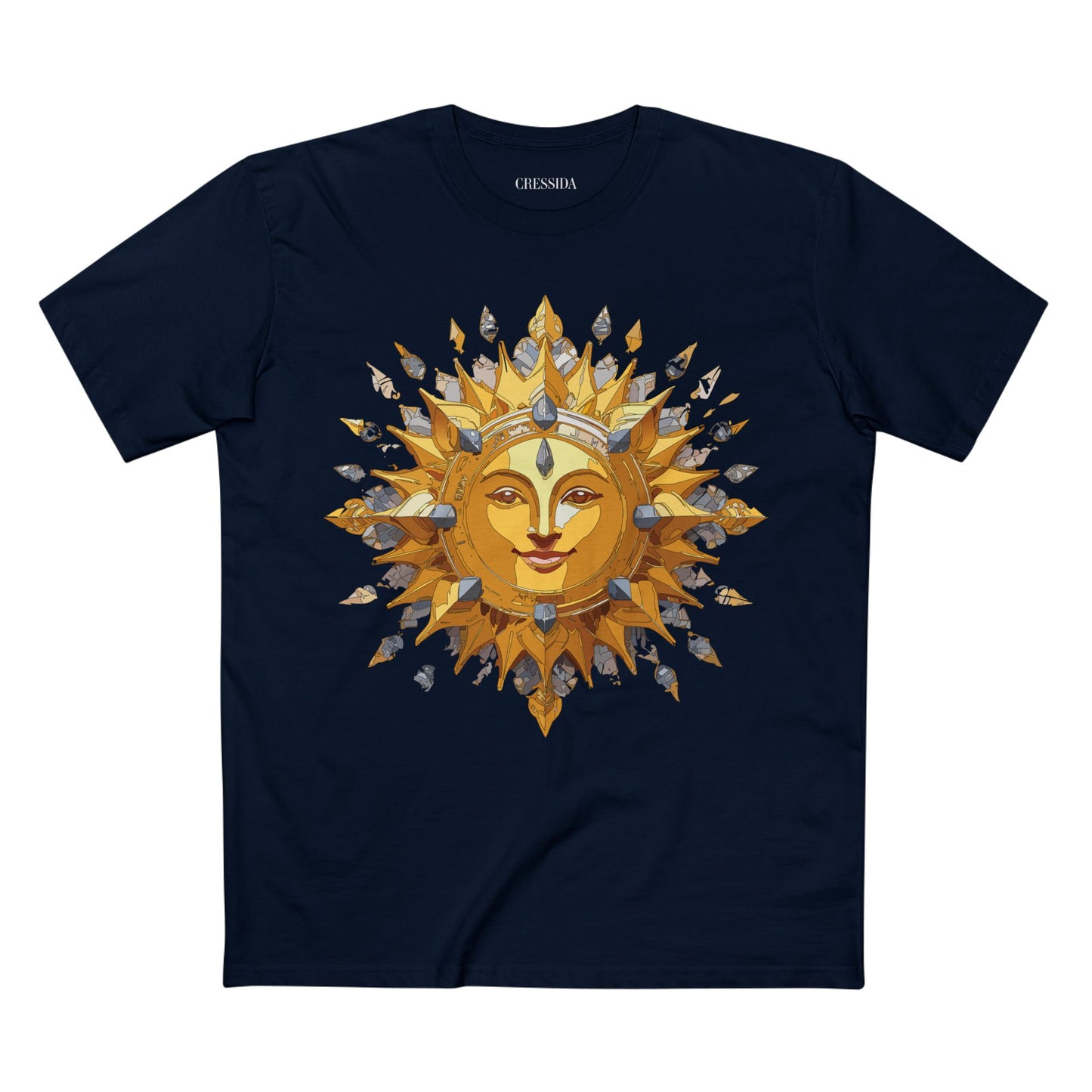 Sun Shirt, Shirt with Sun, Tee Shirt with Gold Sun