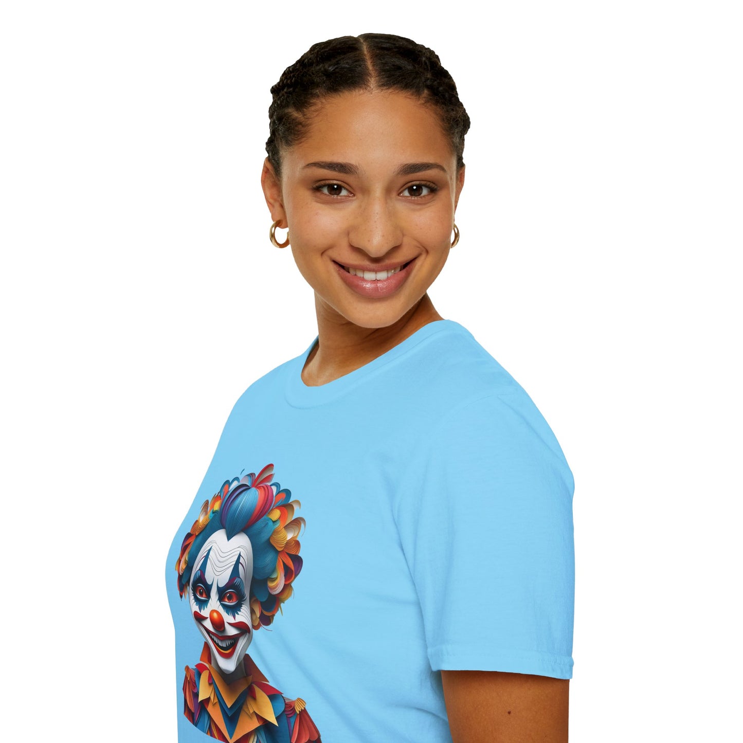 Clown Shirt, T Shirt with Clown, Funny Man Shirt, Tee Shirt with Funny Man, Circus Shirt, Shirt with Circus, Scary Man Shirt, Shirt with Scary Man