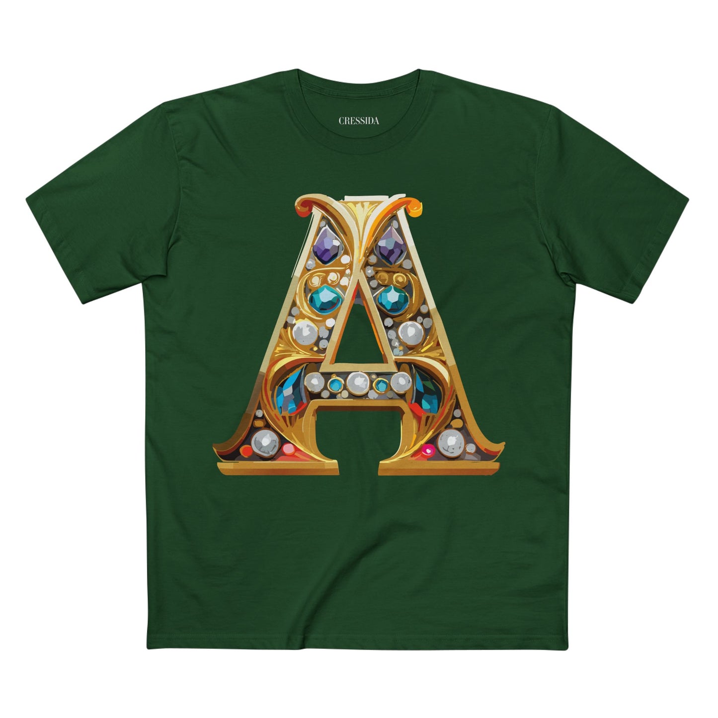 Letter Shirt, Shirt with Letters, Tee Shirt with Gold Letters