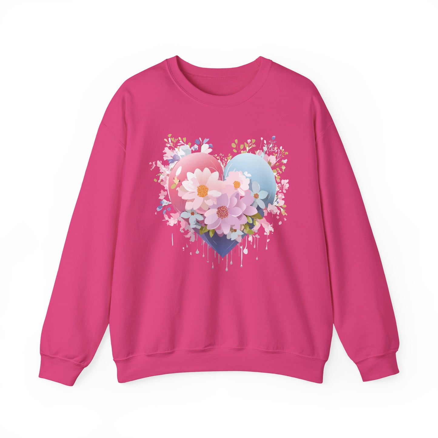 Floral Heart Sweatshirt, Floral Love Sweatshirt, Valentine's Day Sweatshirt, Heart Floral Sweatshirt