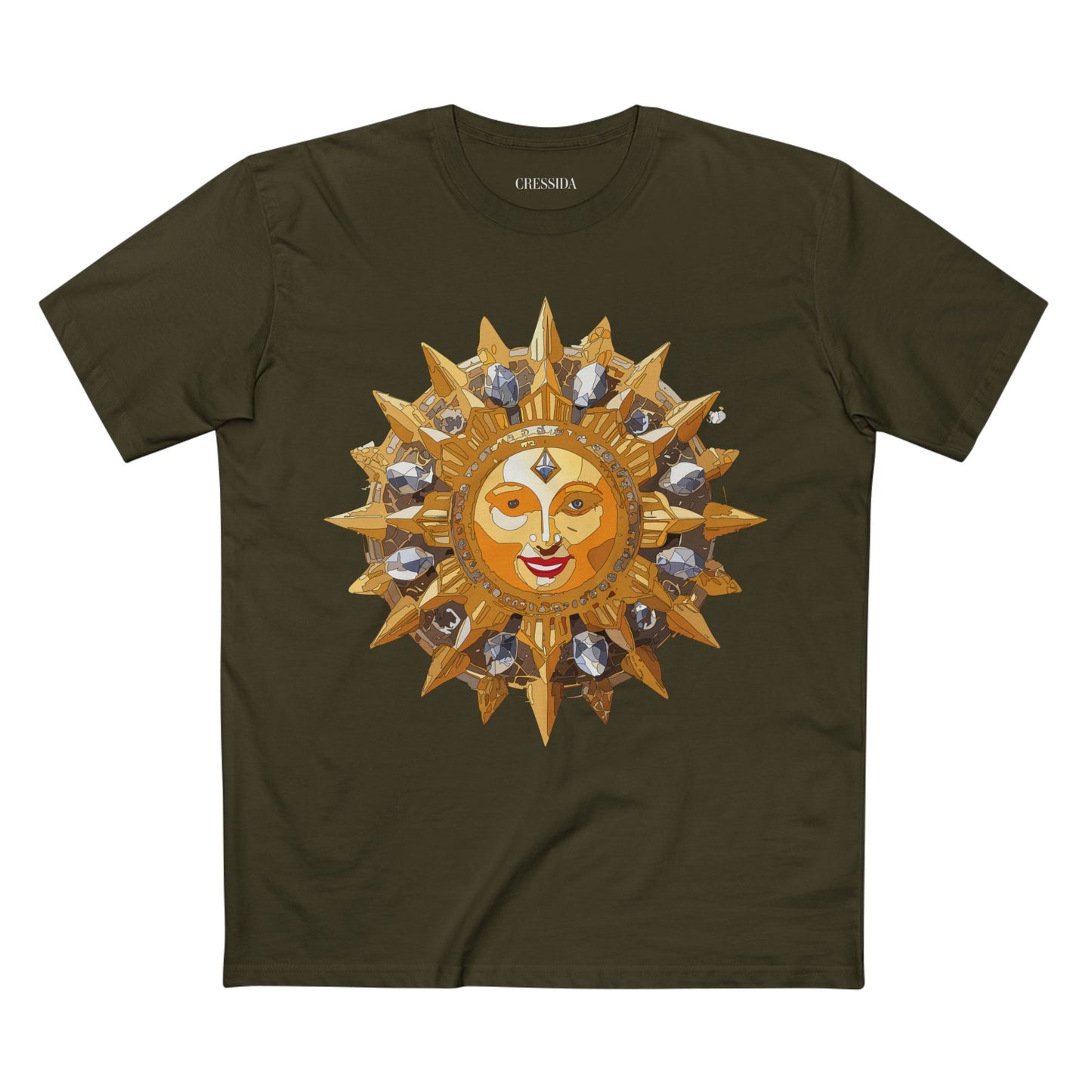 Sun Shirt, Shirt with Sun, Tee Shirt with Gold Sun
