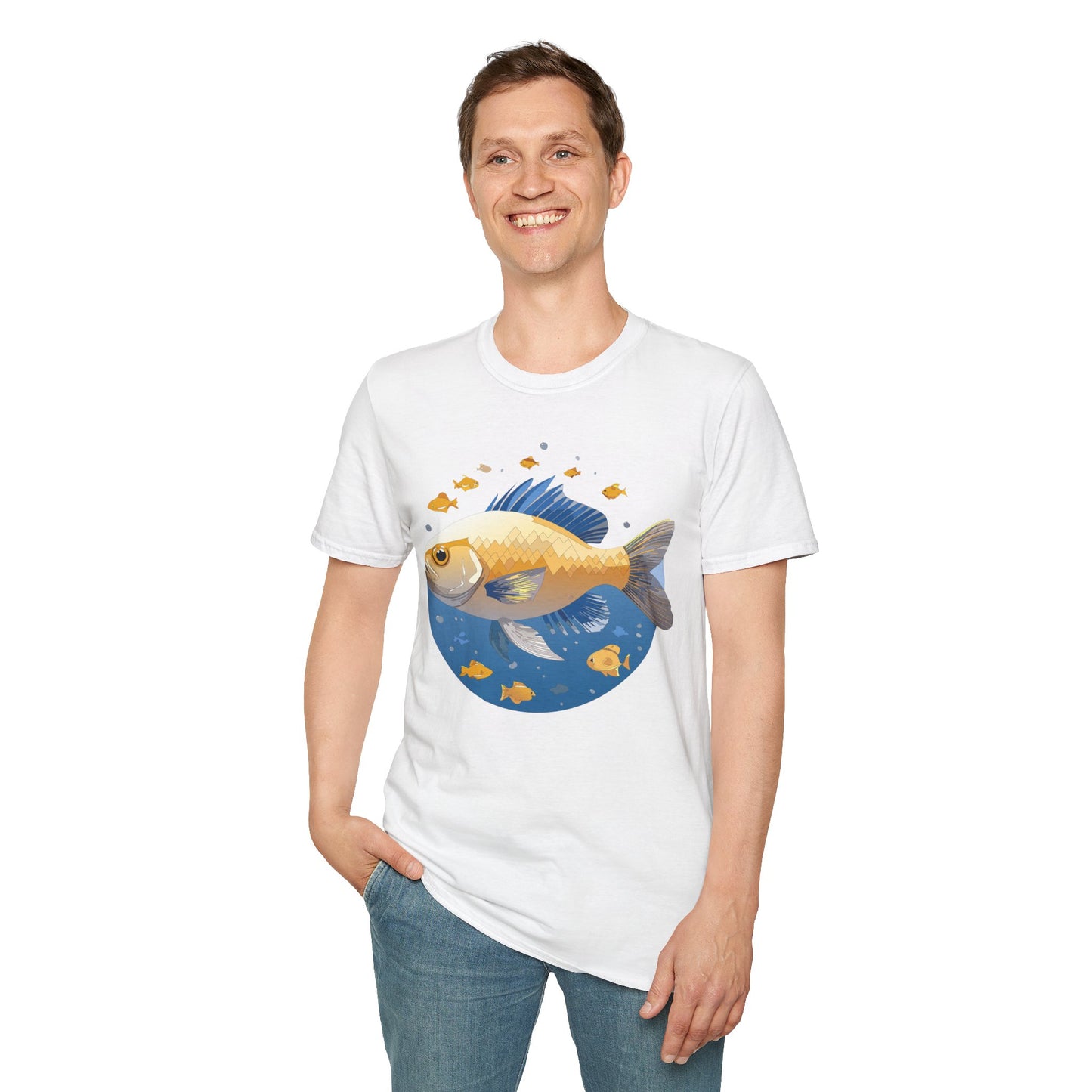 Fish Art Design Shirt, T Shirt with Fish, Graphic Shirt, Tee Shirt with Graphic Design, Shirt with Fish Graphic Art