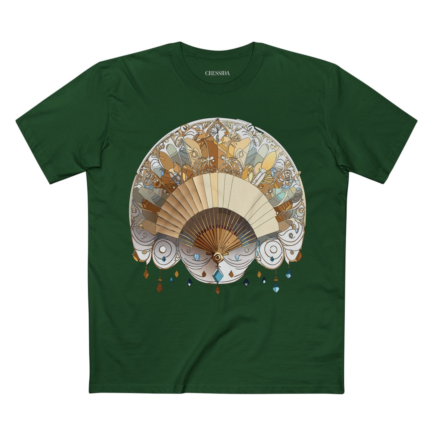 Fan shirt, Shirt with Fan, Tee Shirt with Antique Fan
