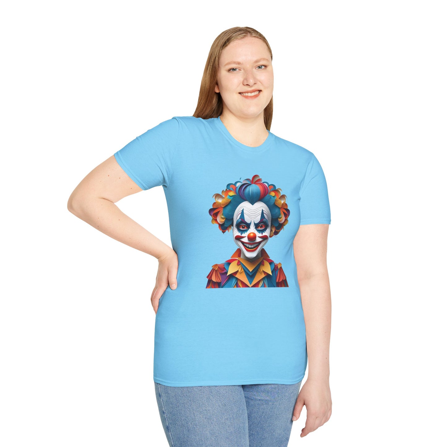 Clown Shirt, T Shirt with Clown, Funny Man Shirt, Tee Shirt with Funny Man, Circus Shirt, Shirt with Circus, Scary Man Shirt, Shirt with Scary Man