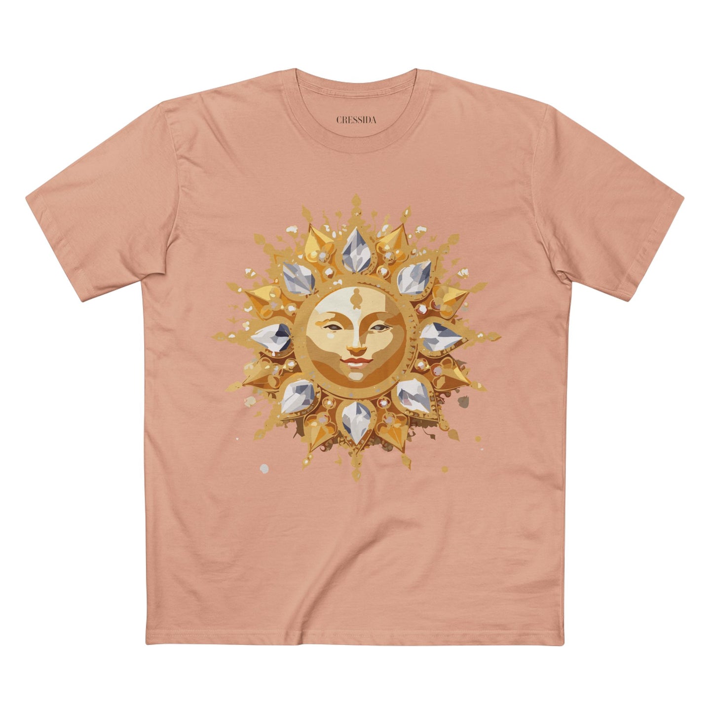 Sun Shirt, Shirt with Sun, Tee Shirt with Gold Sun