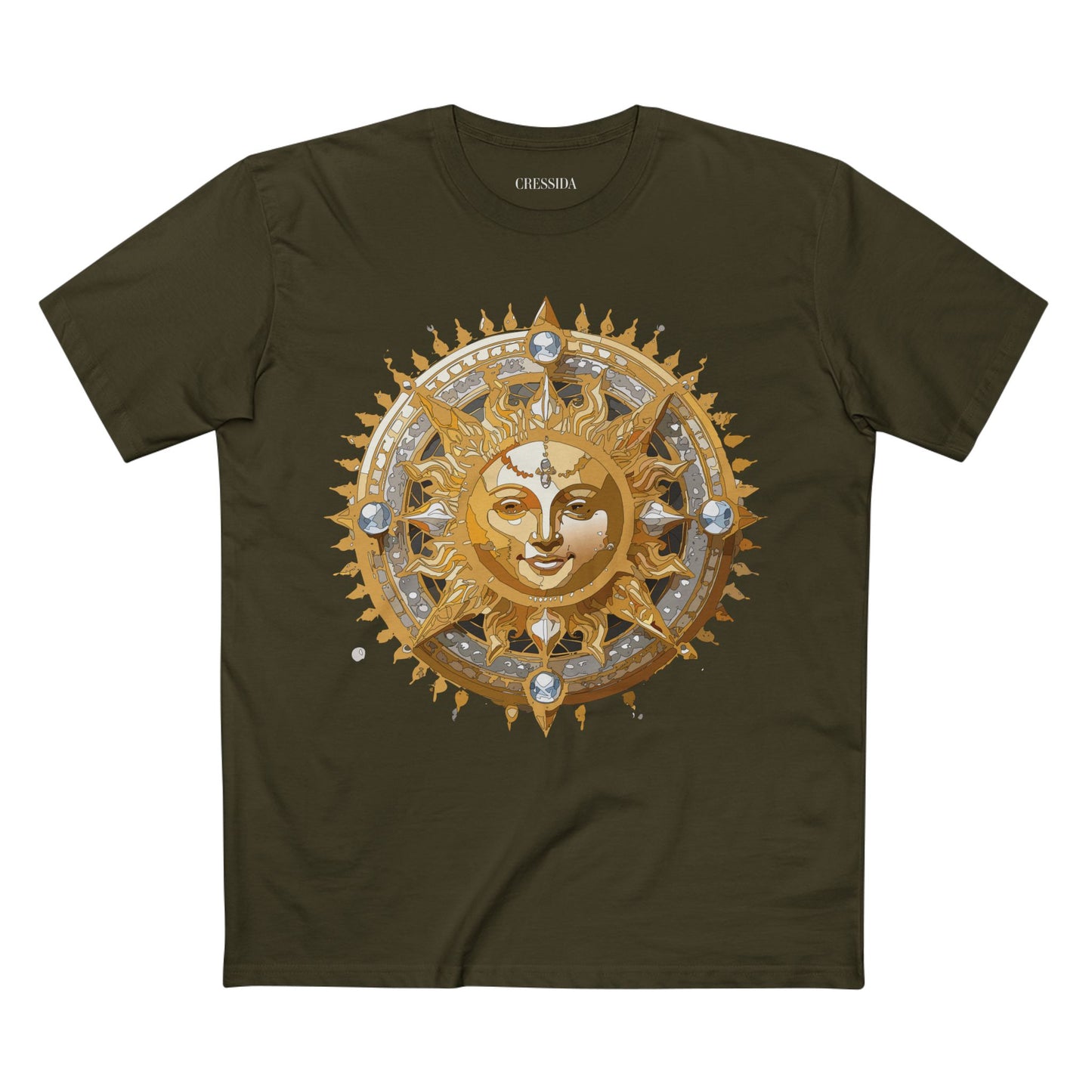Sun Shirt, Shirt with Sun, Tee Shirt with Gold Sun