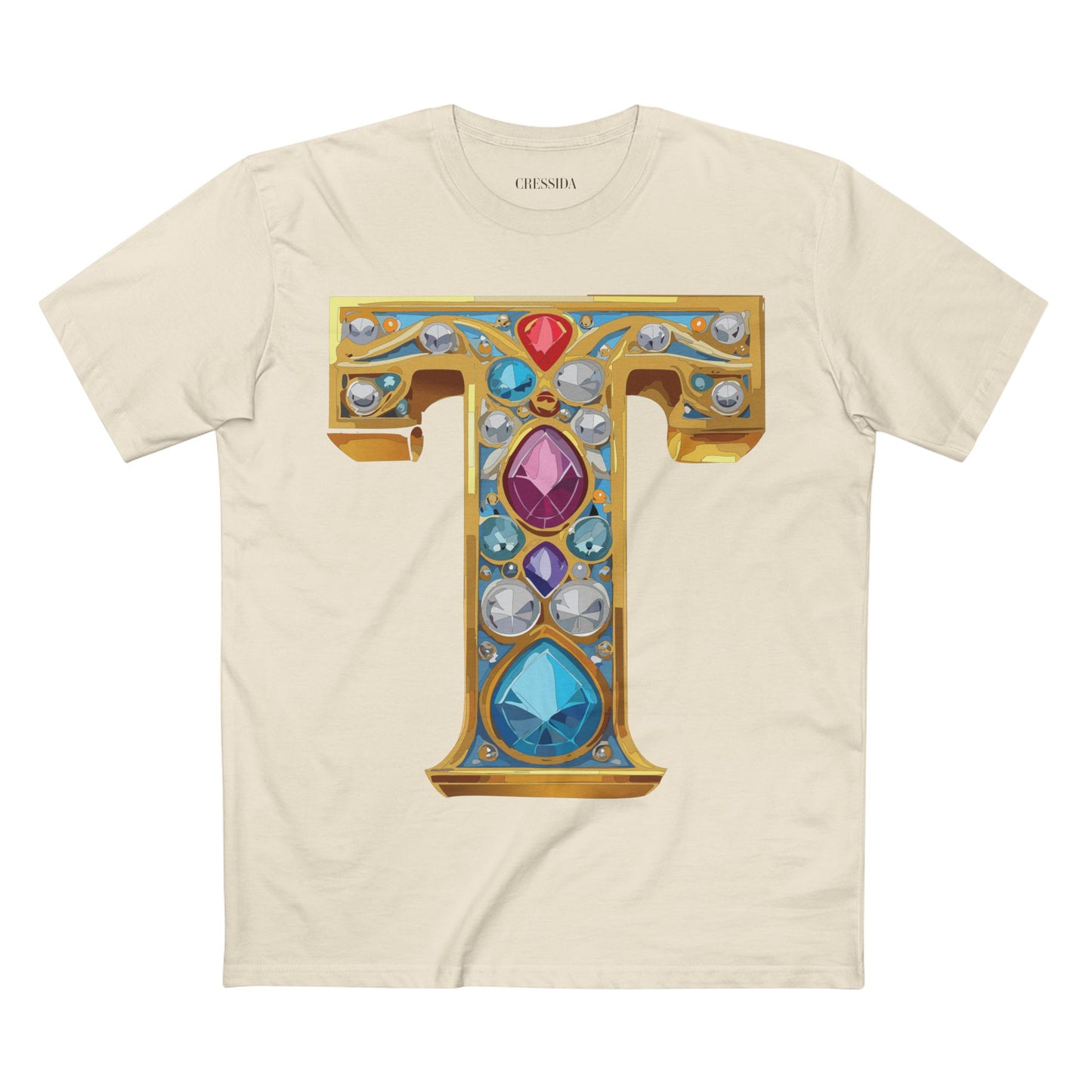 Letter Shirt, Shirt with Letters, Tee Shirt with Gold Letters