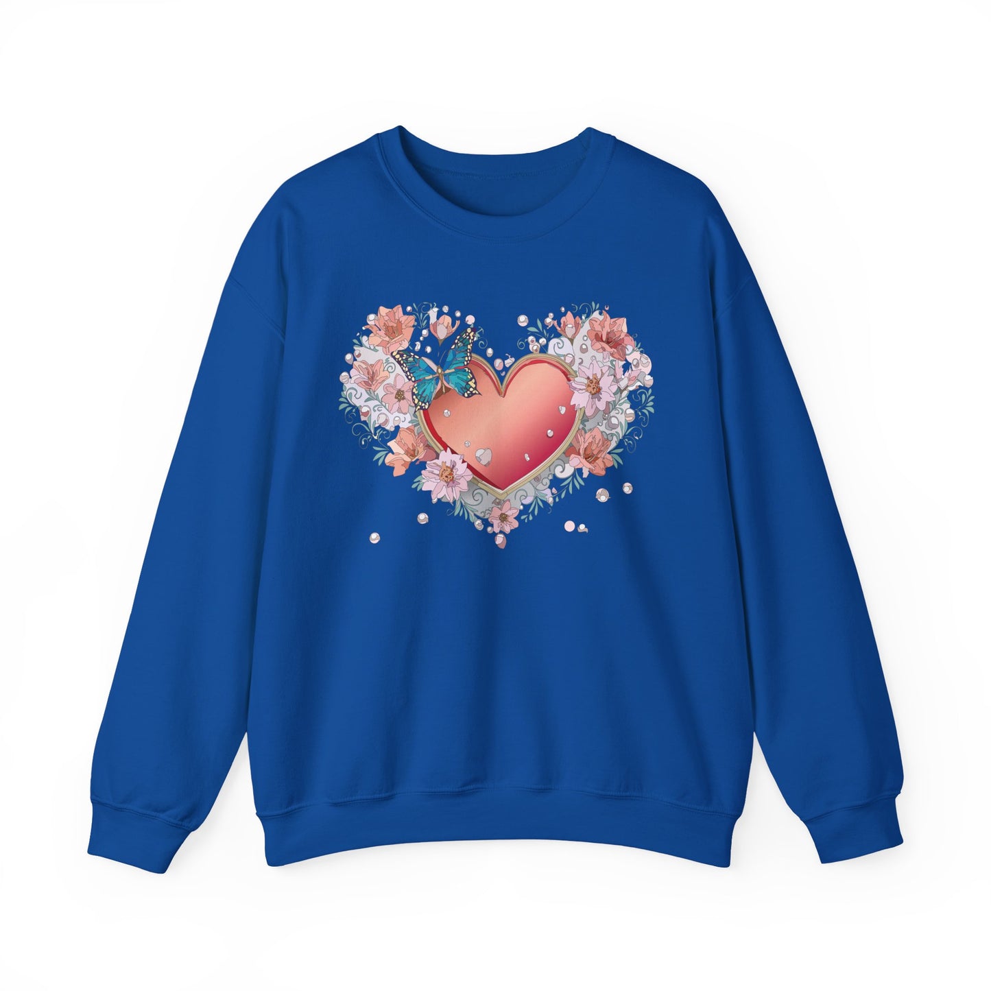 Floral Heart Sweatshirt, Floral Love Sweatshirt, Valentine's Day Sweatshirt, Heart Floral Sweatshirt