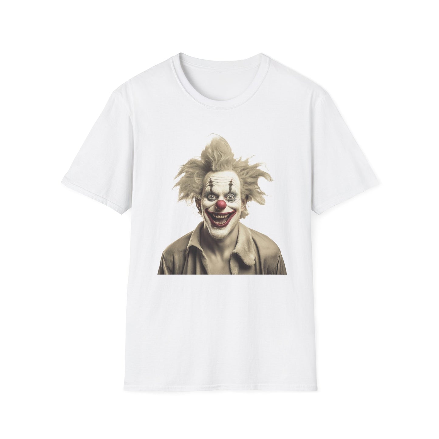 Clown Shirt, T Shirt with Clown, Funny Man Shirt, Tee Shirt with Funny Man, Circus Shirt, Shirt with Circus, Scary Man Shirt, Shirt with Scary Man