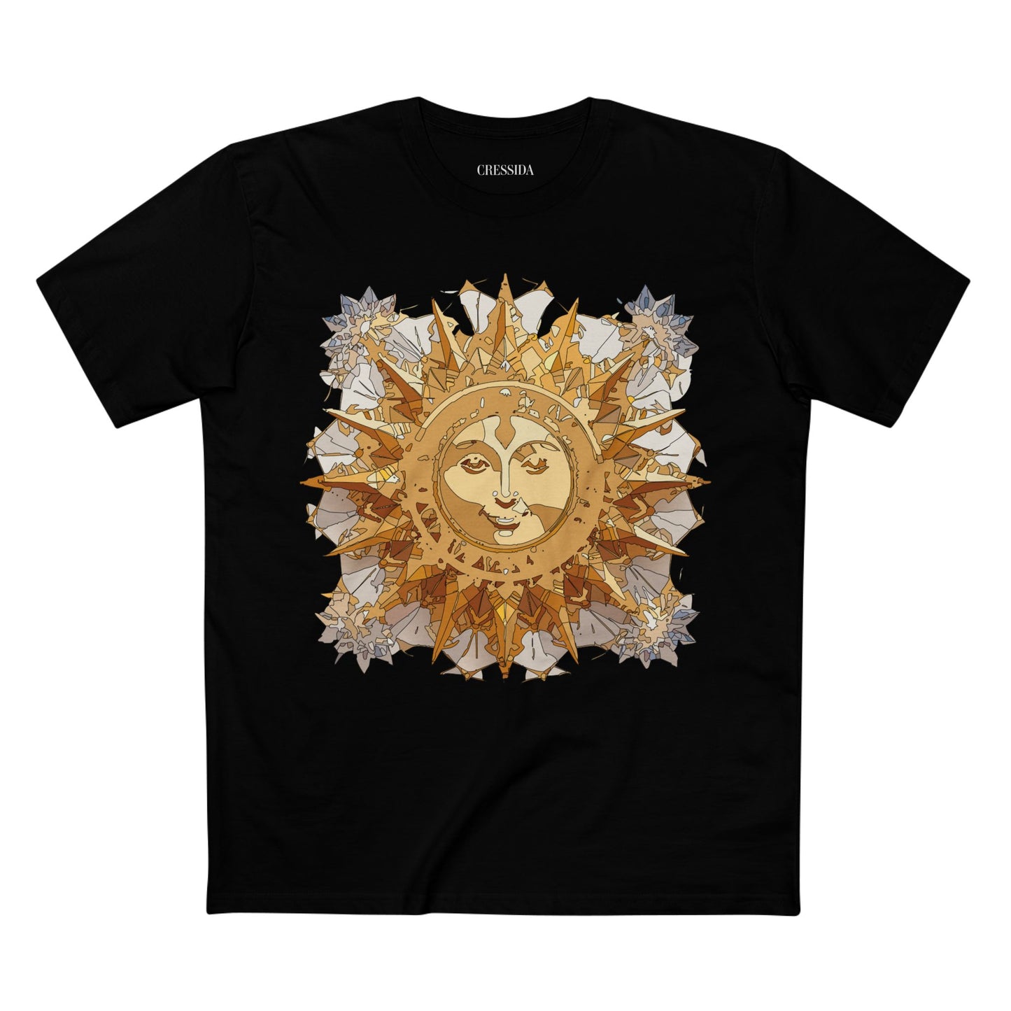 Sun Shirt, Shirt with Sun, Tee Shirt with Gold Sun