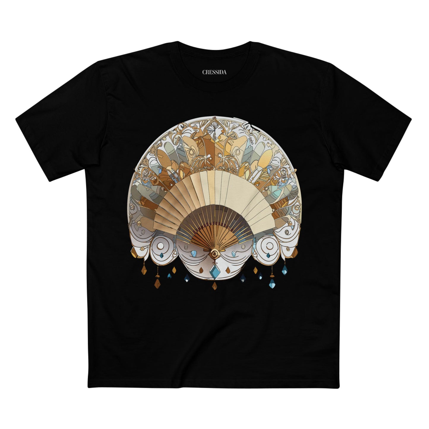 Fan shirt, Shirt with Fan, Tee Shirt with Antique Fan