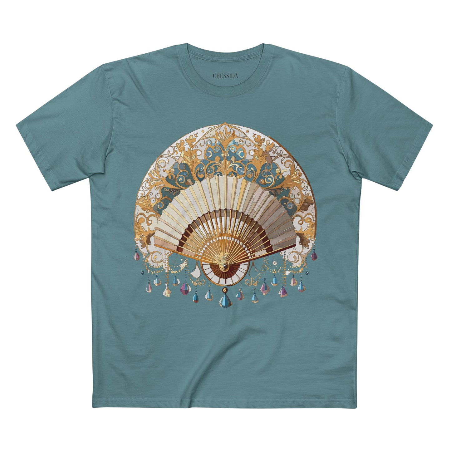 Fan shirt, Shirt with Fan, Tee Shirt with Antique Fan