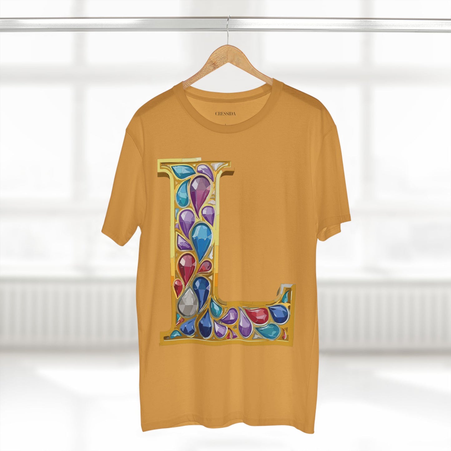 Letter Shirt, Shirt with Letters, Tee Shirt with Gold Letters