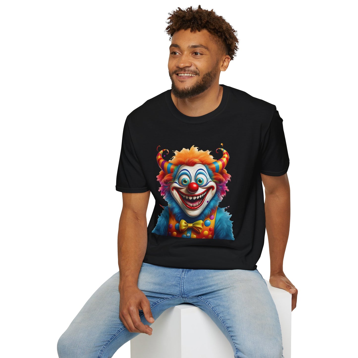 Clown Shirt, T Shirt with Clown, Funny Man Shirt, Tee Shirt with Funny Man, Circus Shirt, Shirt with Circus, Scary Man Shirt, Shirt with Scary Man