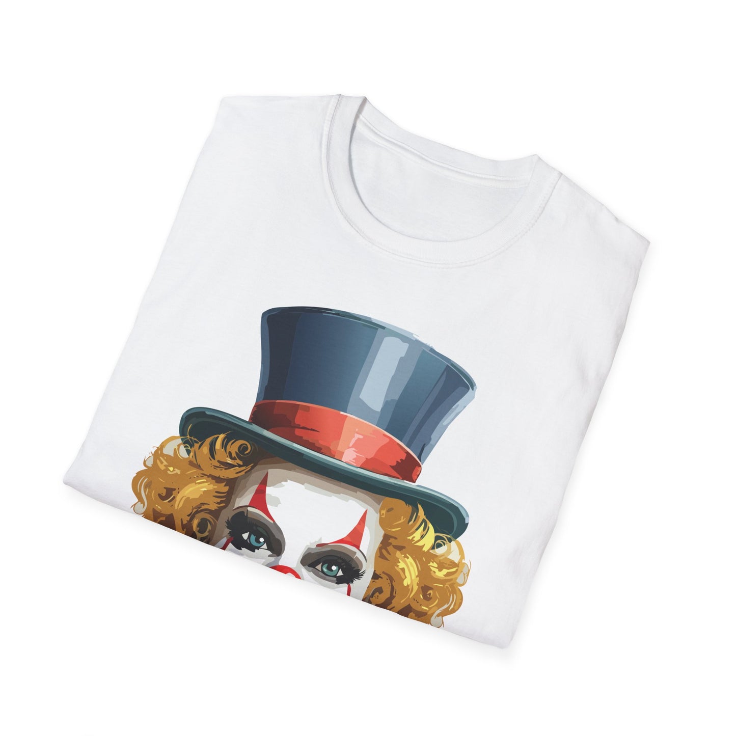 Clown Shirt, T Shirt with Clown, Funny Man Shirt, Tee Shirt with Funny Man, Circus Shirt, Shirt with Circus, Scary Man Shirt, Shirt with Scary Man
