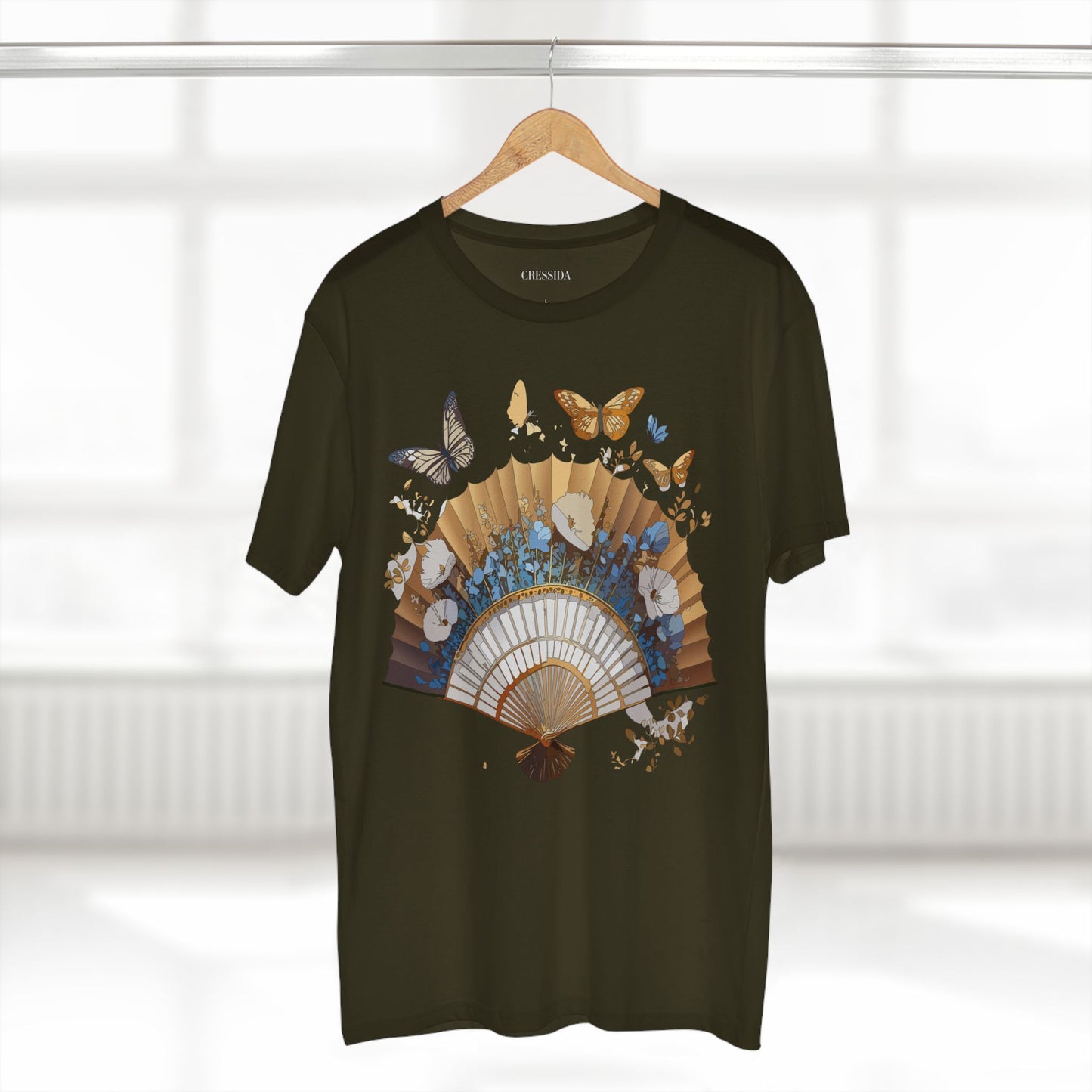 Fan shirt, Shirt with Fan, Tee Shirt with Antique Fan