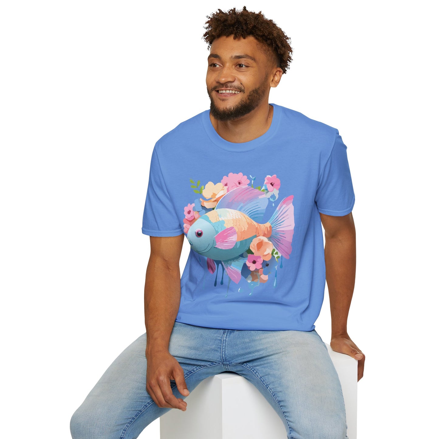 Fish Art Design Shirt, T Shirt with Fish, Graphic Shirt, Tee Shirt with Graphic Design, Shirt with Fish Graphic Art