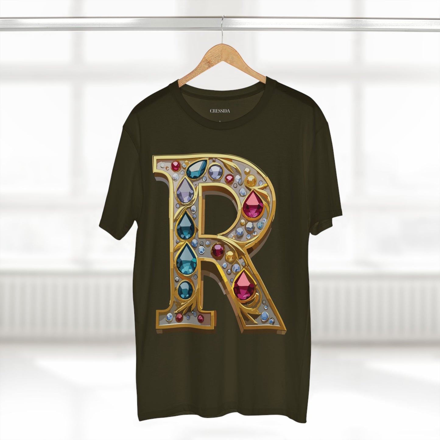 Letter Shirt, Shirt with Letters, Tee Shirt with Gold Letters
