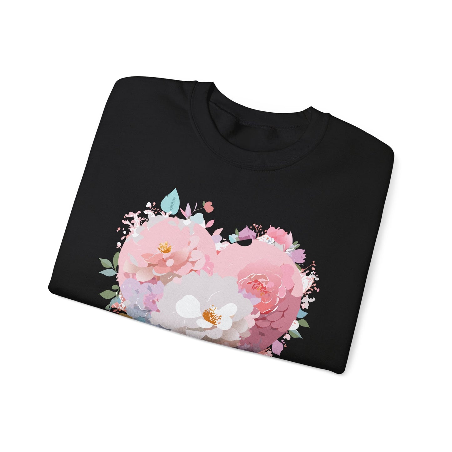 Floral Heart Sweatshirt, Floral Love Sweatshirt, Valentine's Day Sweatshirt, Heart Floral Sweatshirt