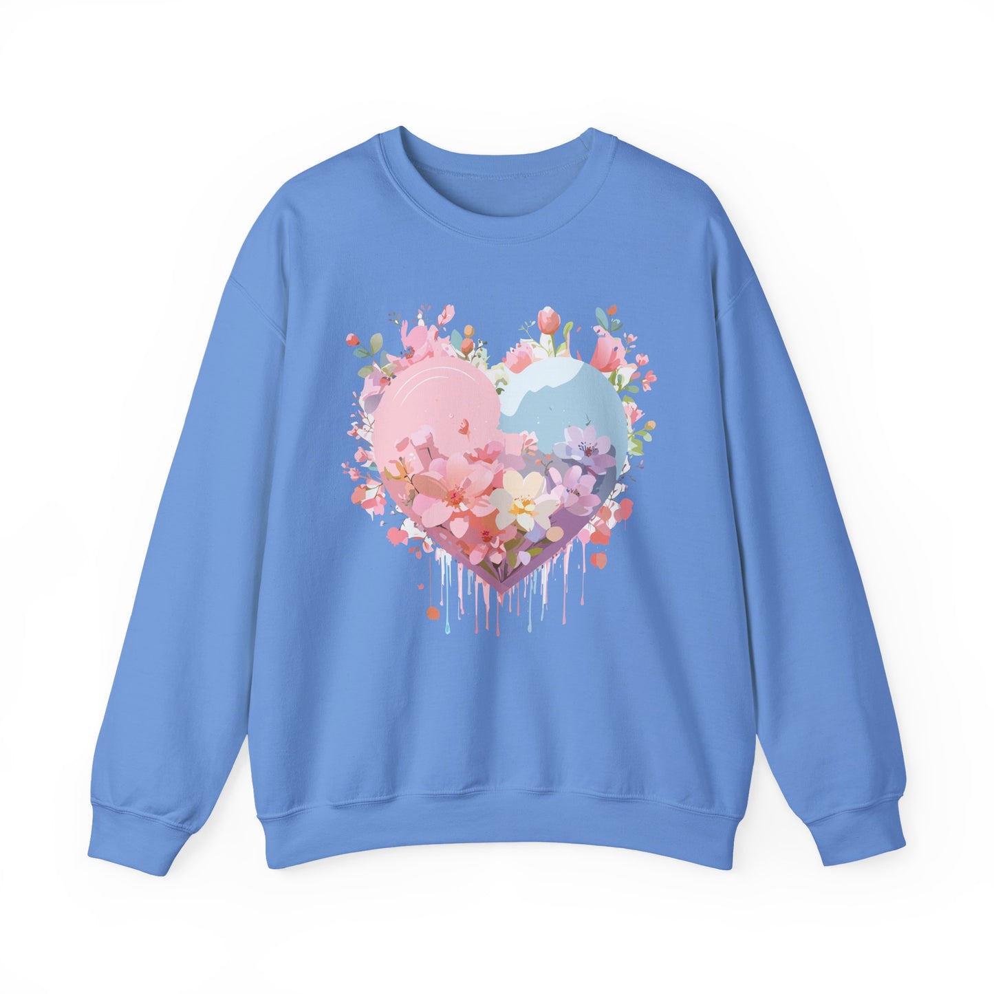 Floral Heart Sweatshirt, Floral Love Sweatshirt, Valentine's Day Sweatshirt, Heart Floral Sweatshirt
