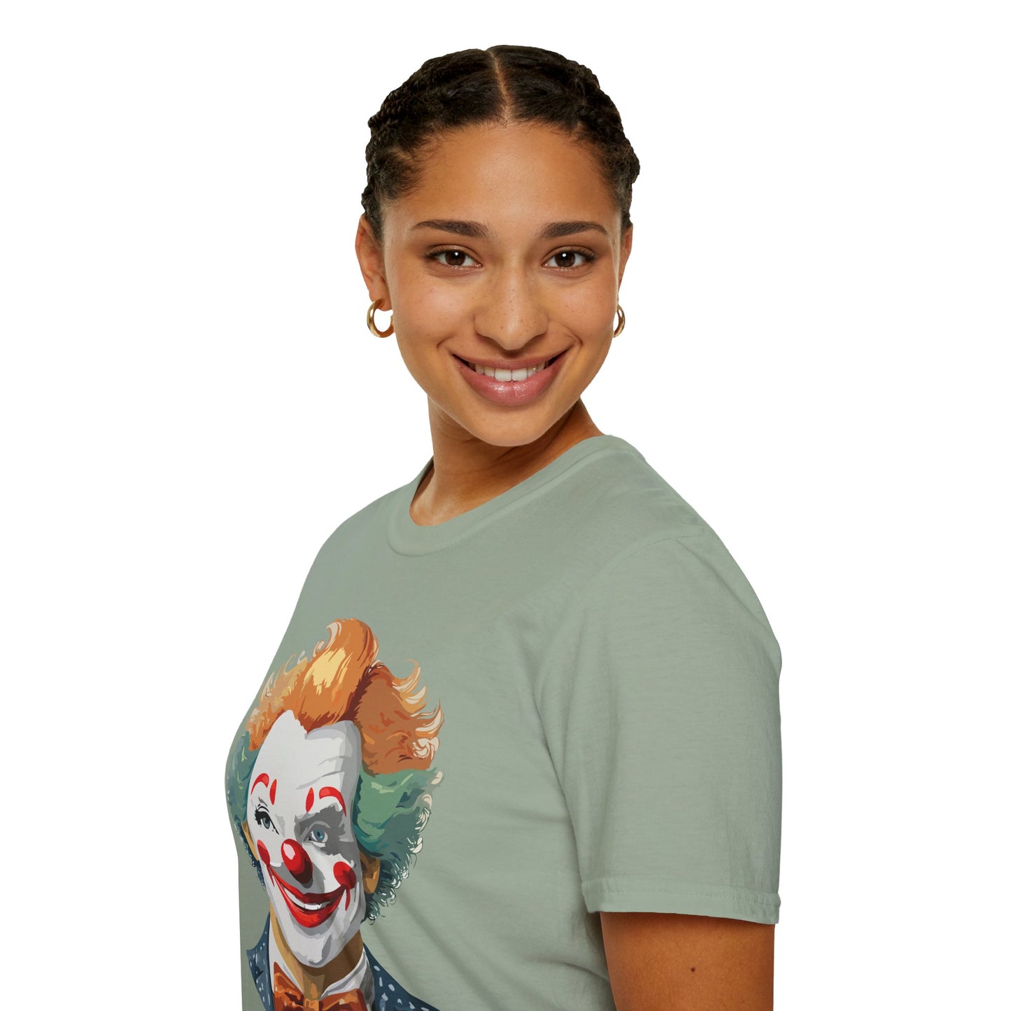 Clown Shirt, T Shirt with Clown, Funny Man Shirt, Tee Shirt with Funny Man, Circus Shirt, Shirt with Circus, Scary Man Shirt, Shirt with Scary Man