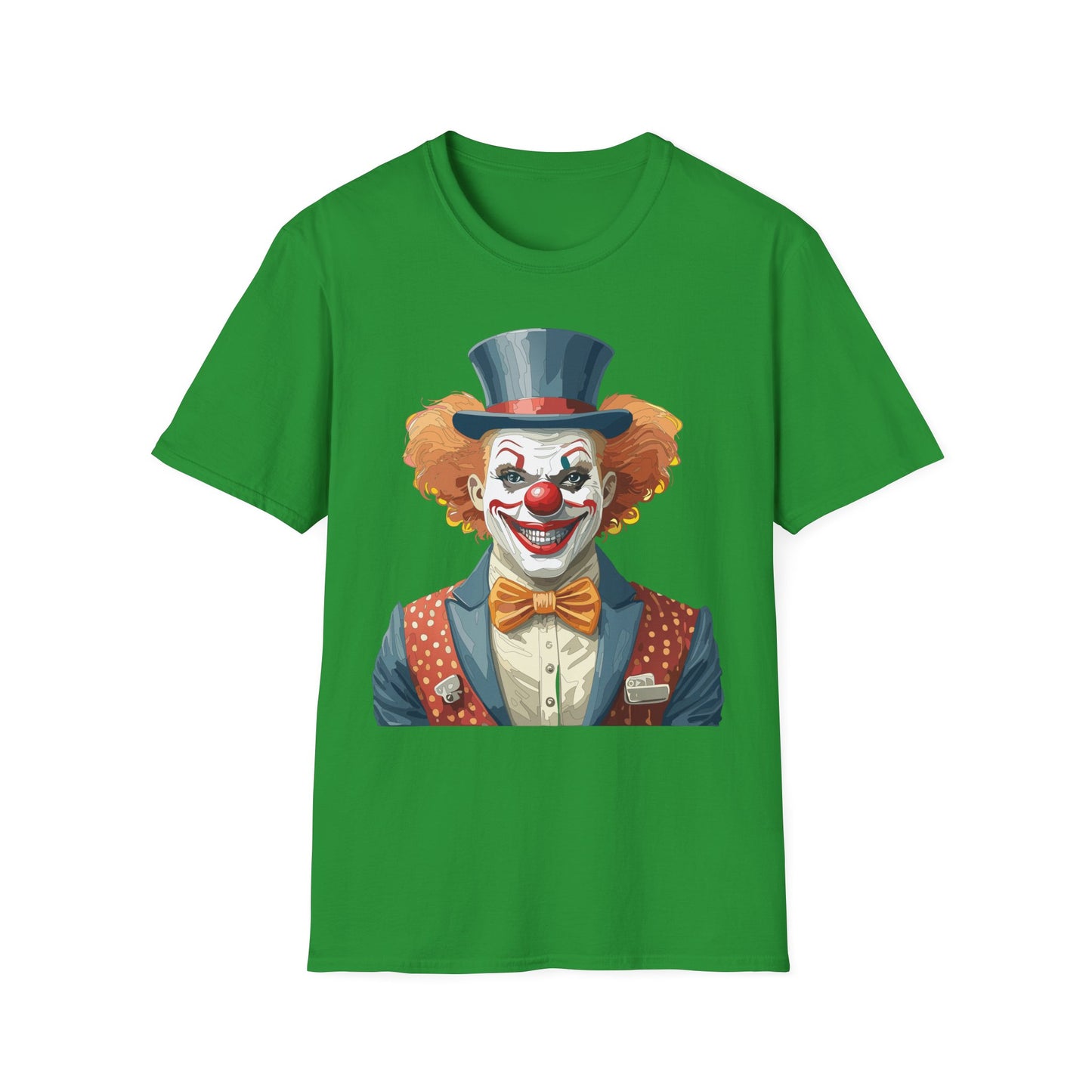 Clown Shirt, T Shirt with Clown, Funny Man Shirt, Tee Shirt with Funny Man, Circus Shirt, Shirt with Circus, Scary Man Shirt, Shirt with Scary Man